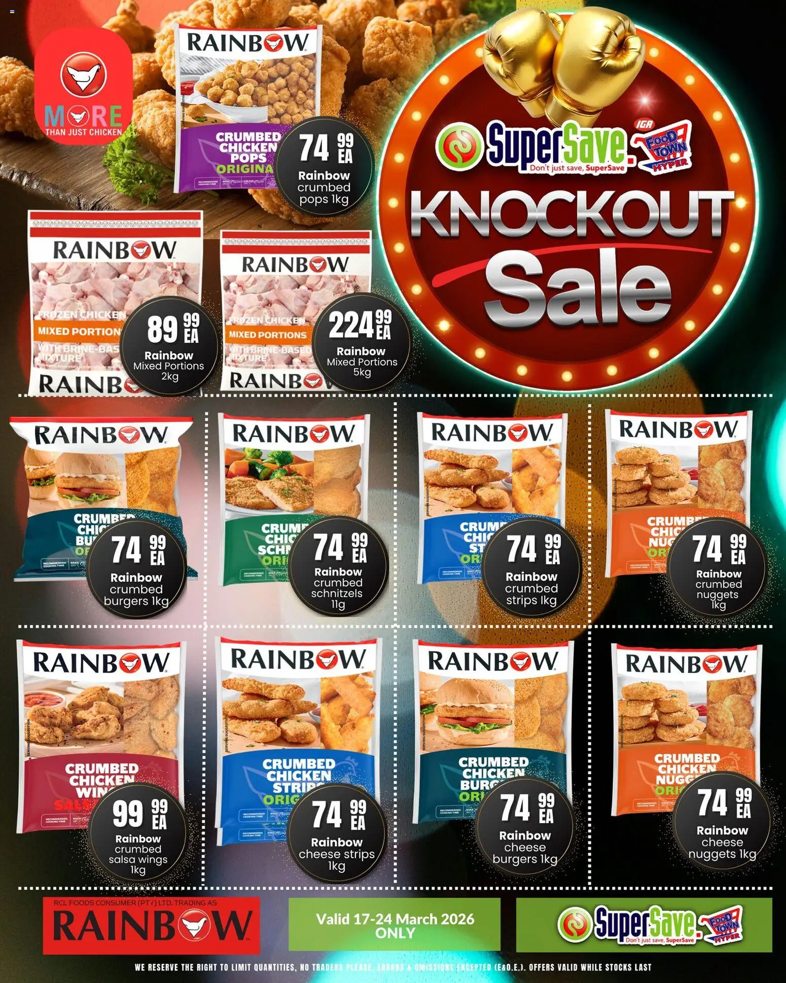 New Super Save catalogue – valid from 24.03.2026 | Page: 8 | Products: Cheese, Chicken, Burgers