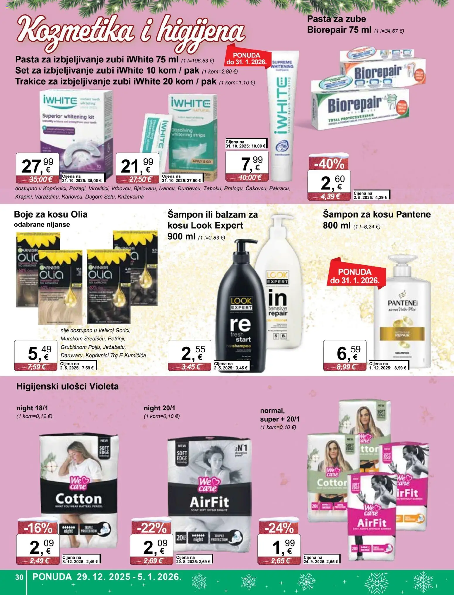 KTC katalog | vrijedi od 29.12.2025 | Stranica: 30 | Proizvodi: Pasta za zube, Pasta, Violeta, Garnier