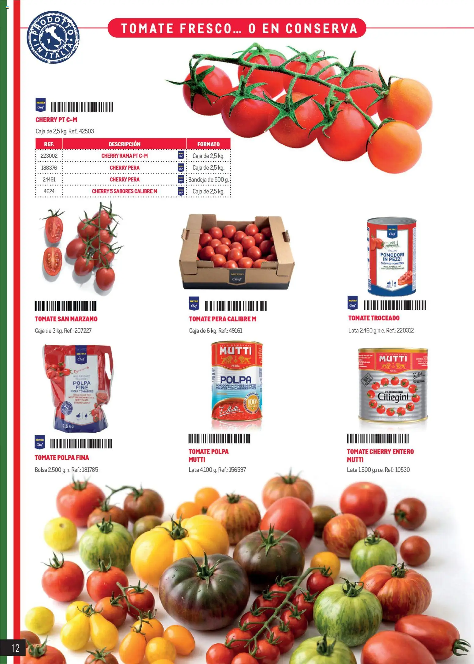 Makro Restaurantes italianos Península │ válido desde el 27.03.2026 | Página: 12 | Productos: Pizza, Bolsa, Bandeja, Caja