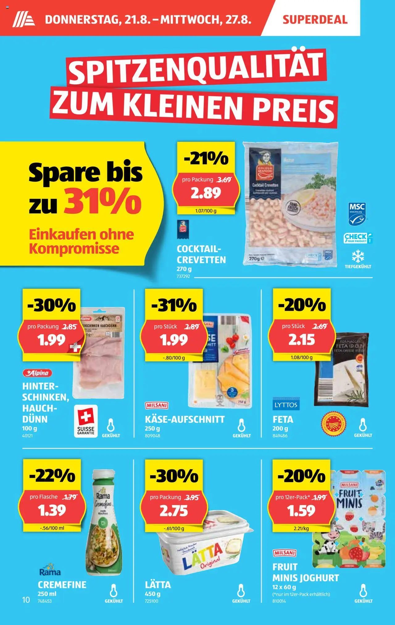 Aldi Aktionen ab 21.08.2025 | Seite: 11 | Produkte: Feta, Joghurt