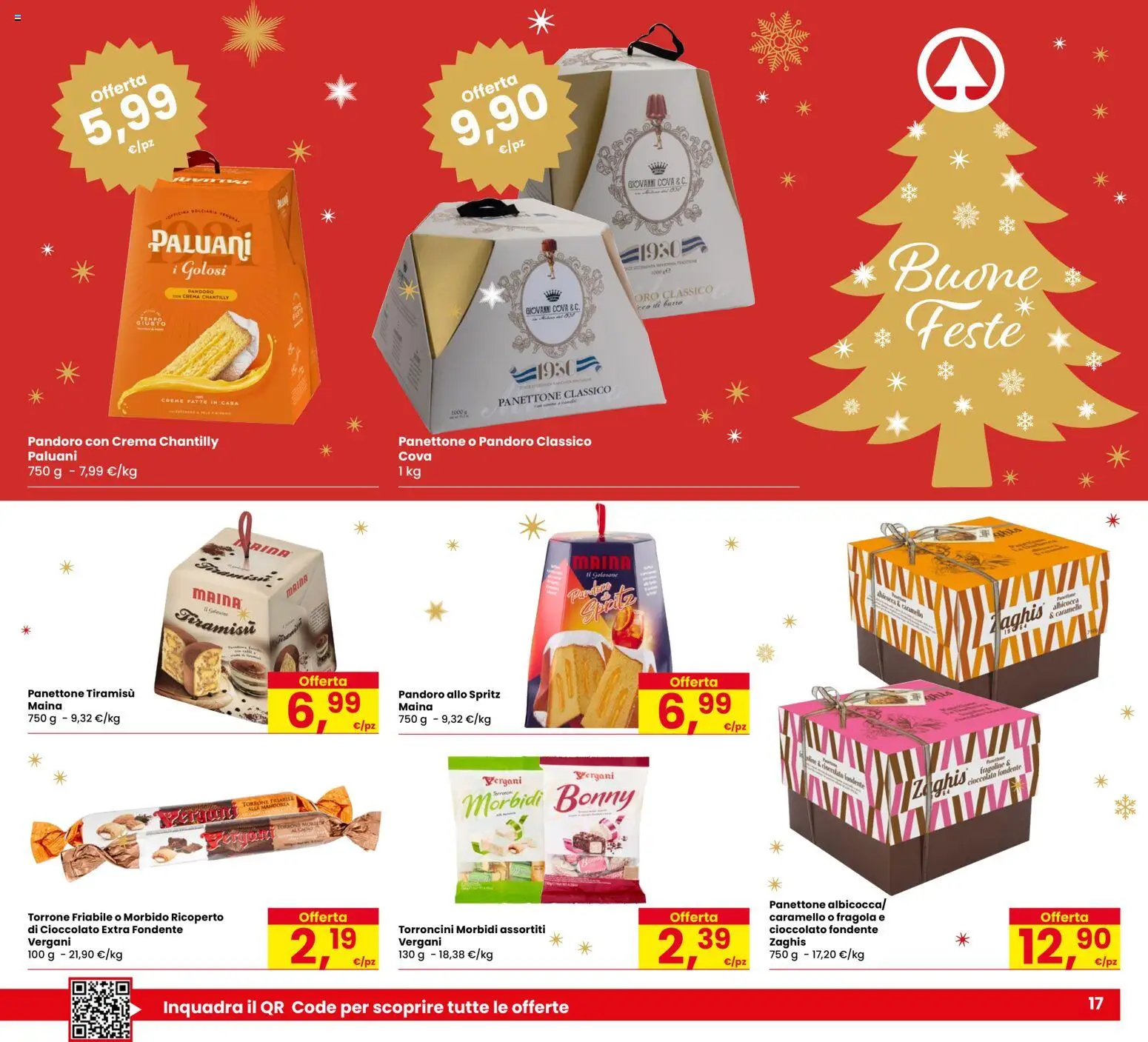 Volantino Eurospar del 16.12.2025 | Pagina: 17 | Prodotti: Crema, Cioccolato, Pandoro, Panettone