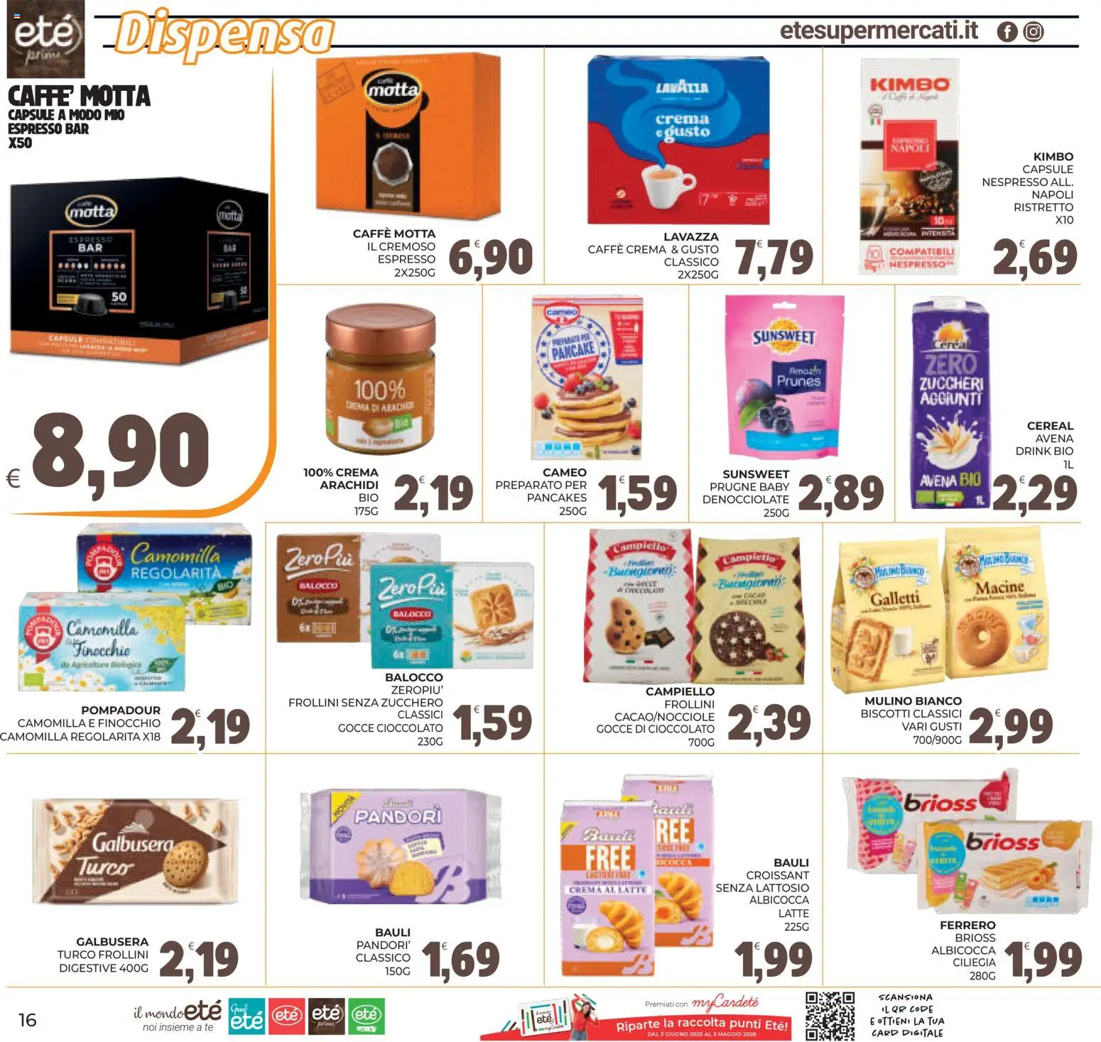 Volantino Eté del 07.04.2026 | Pagina: 16 | Prodotti: Biscotti, Zucchero, Croissant, Arachidi