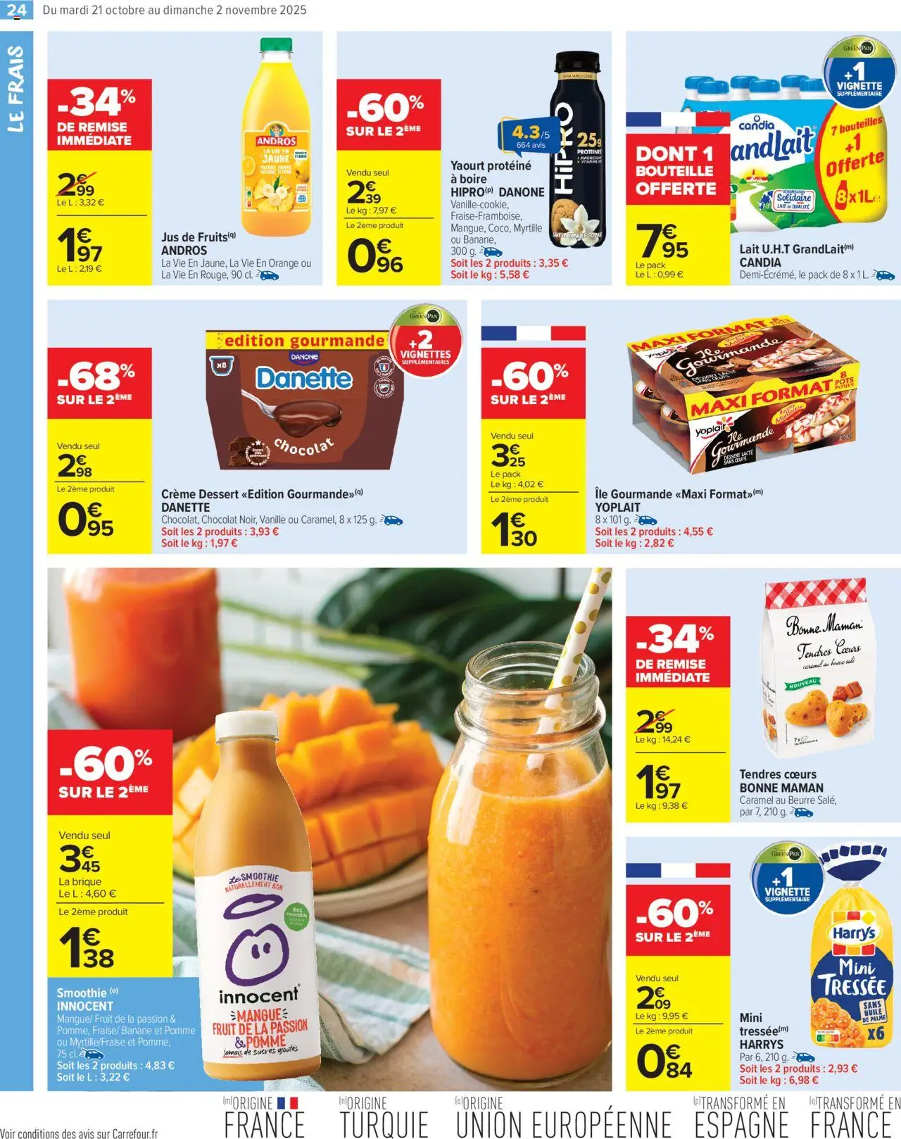 {H1} | Page: 26 | Produits: Fruit de la passion, Pomme, Beurre, Chocolat