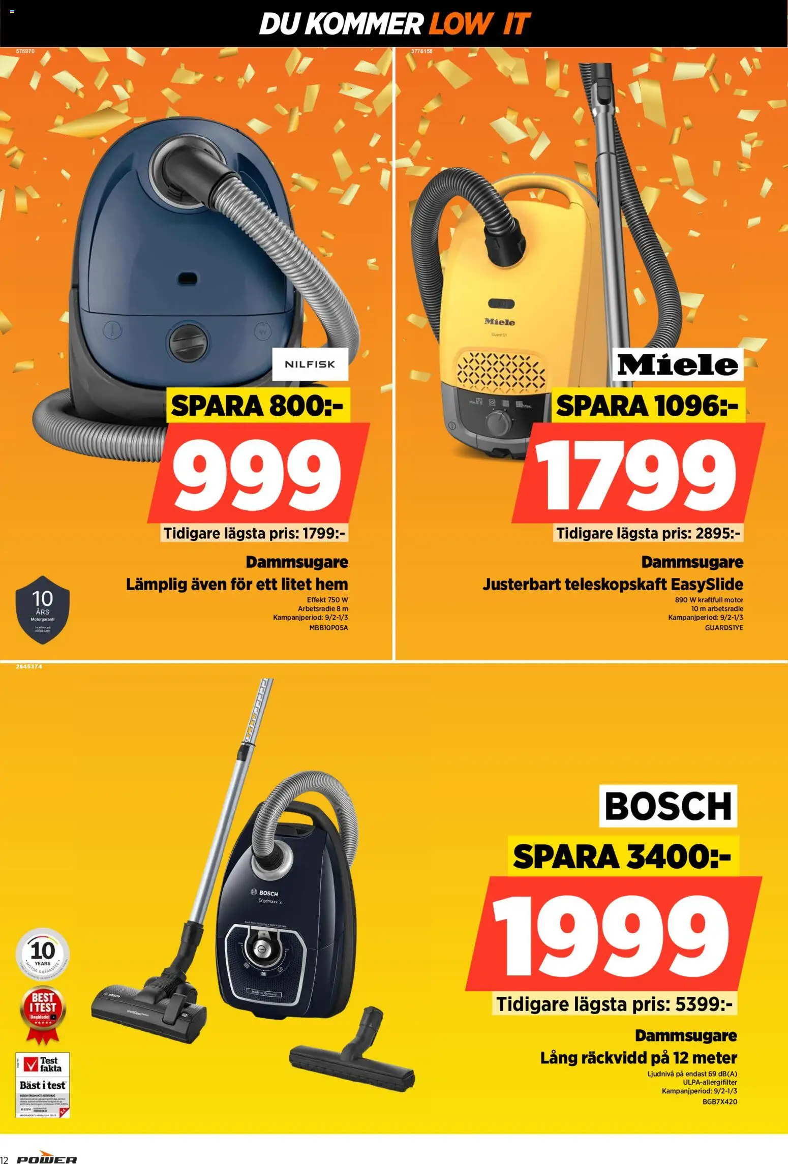 Power reklamblad aktuell från 23.01.2026 | Sida: 12 | Produkter: Dammsugare
