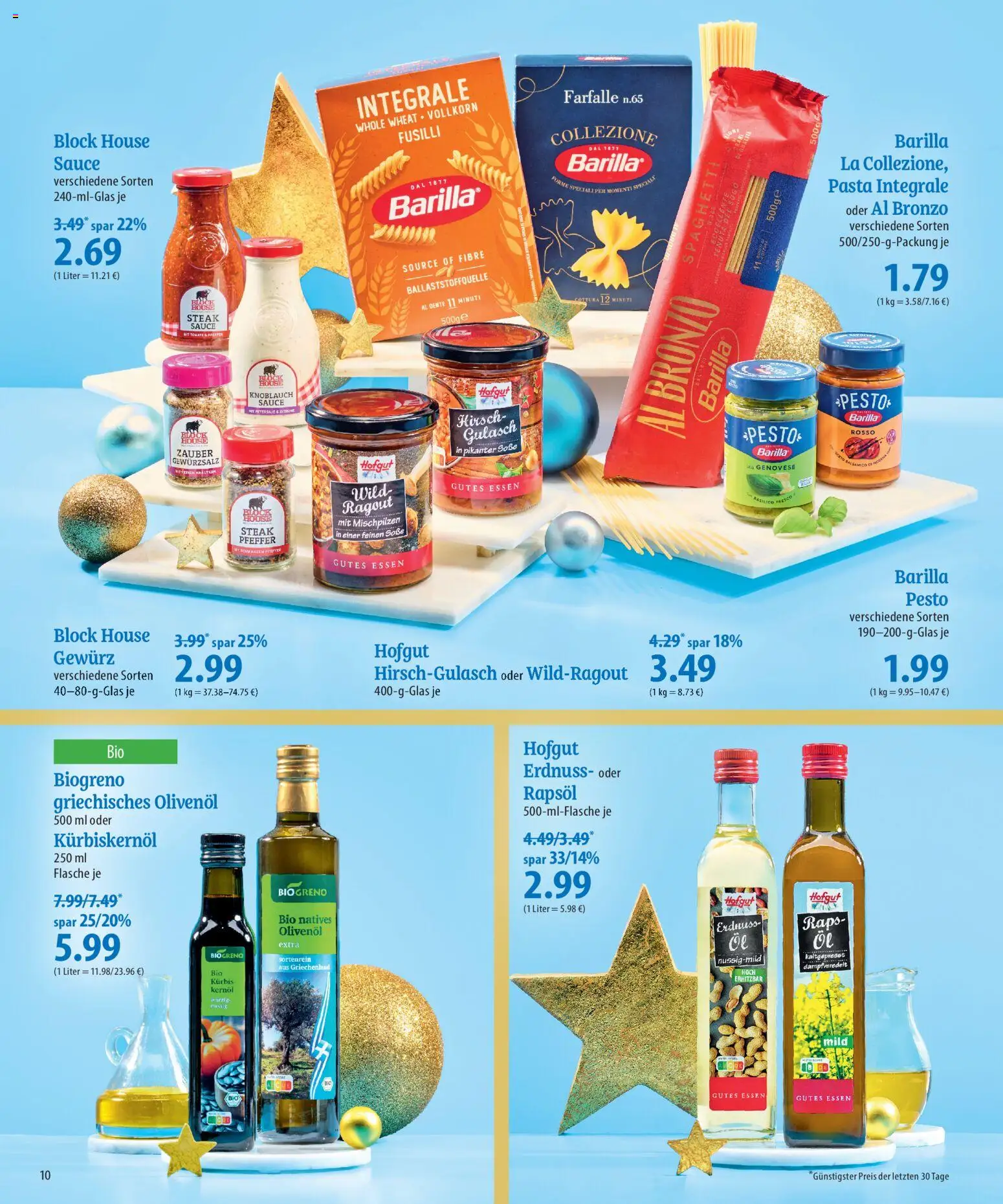 Famila Frohes Festessen – gültig ab 15.12.2025 | Seite: 10 | Produkte: Gewürzsalz, Barilla pesto, Gulasch, Knoblauch