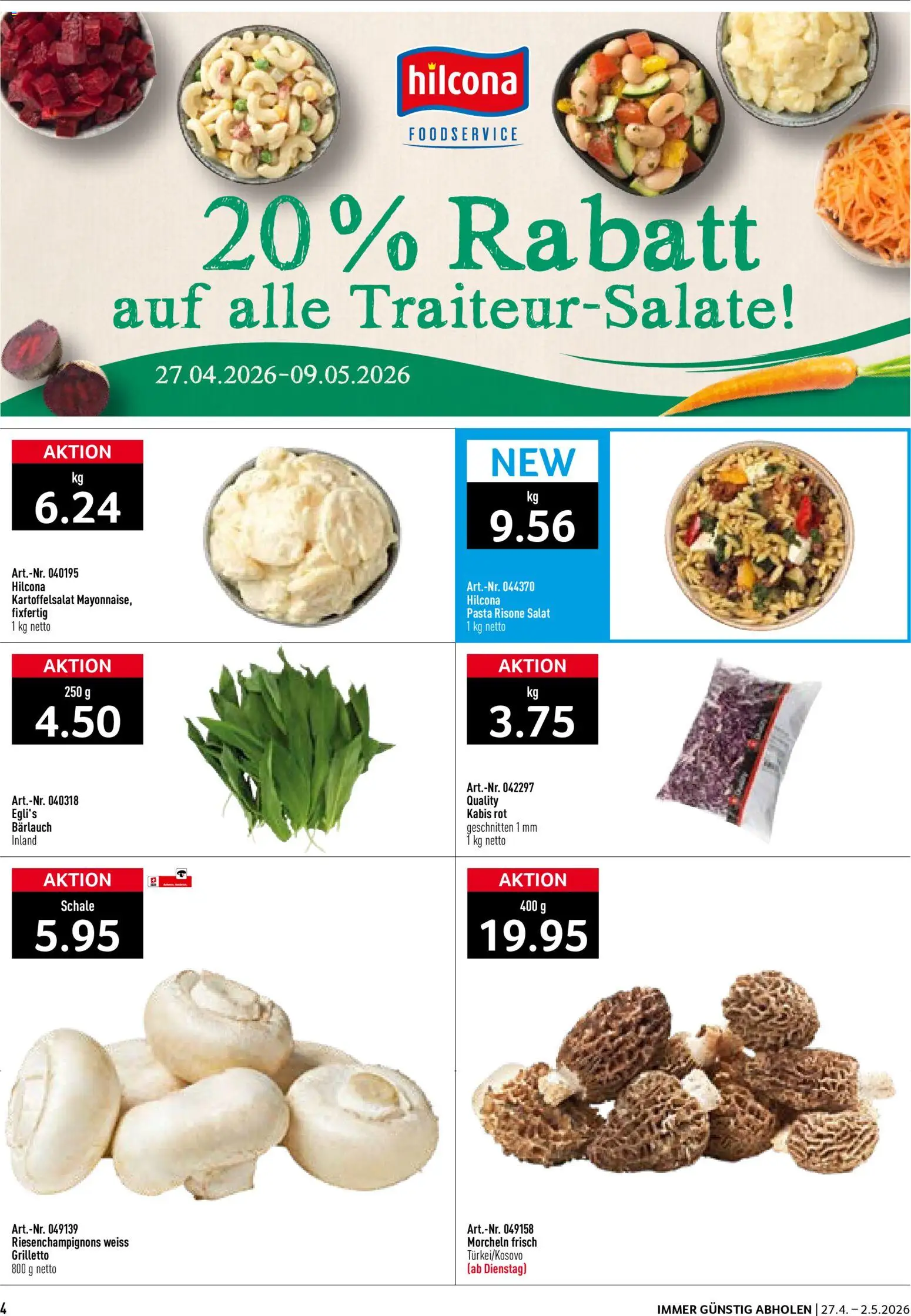 Prodega aktionen – gültig ab 27.04.2026 | Seite: 4 | Produkte: Pasta, Salat