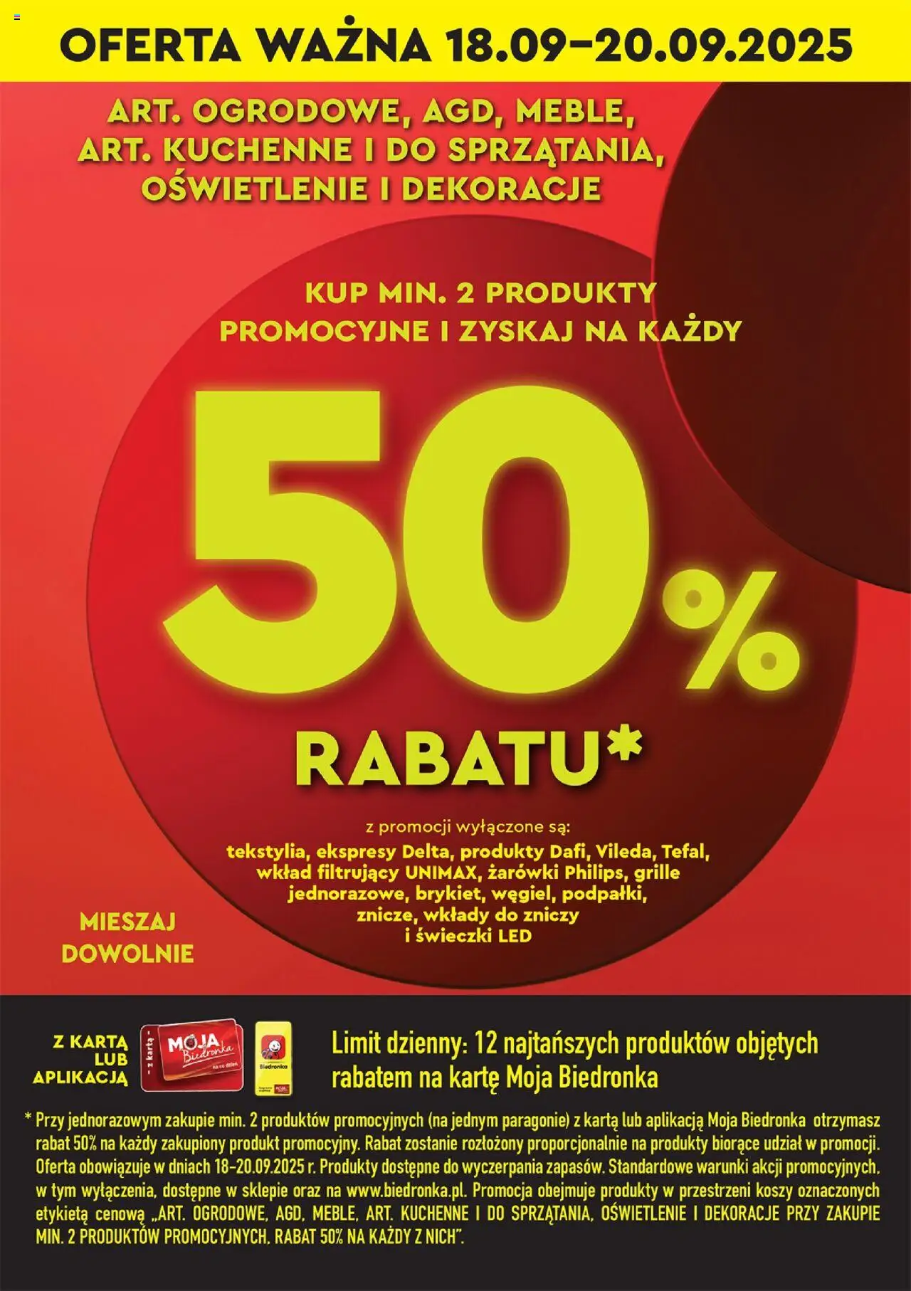 Biedronka gazetka - Hity i inspiracje od 20.09.2025 | Strona: 3 | Produkty: Karta, Wkłady do zniczy, Żarówki