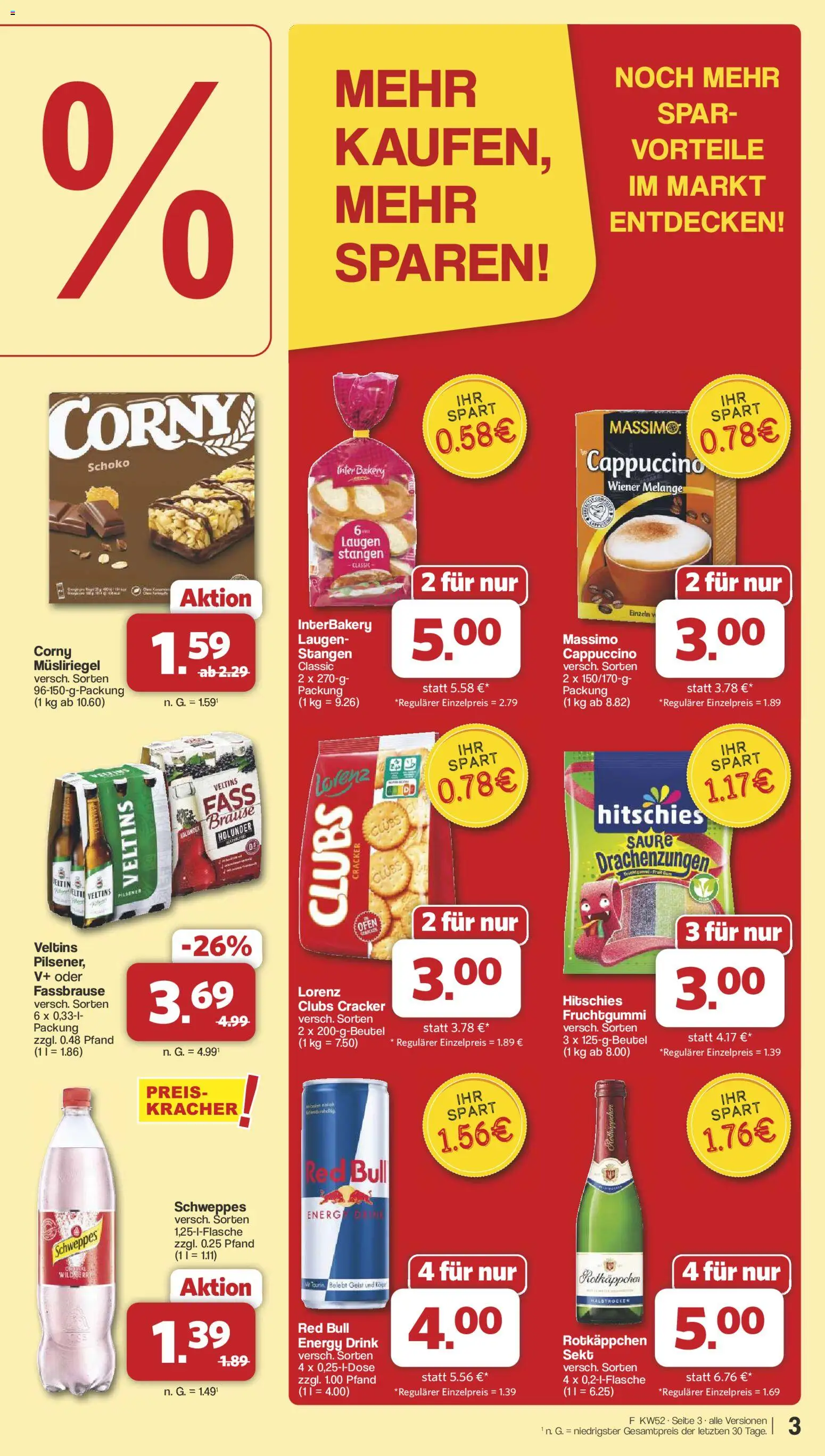 Famila Nordwest Prospekt 	 – gültig ab 22.12.2025 | Seite: 3 | Produkte: Red bull, Energy, Rotkäppchen, Veltins