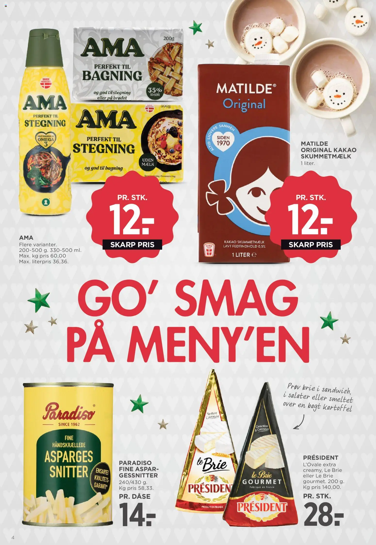 Meny tilbudsavis – gyldig fra 12.12.2025 | Side: 8 | Produkter: Mælk, Smør, Kakao, Asparges
