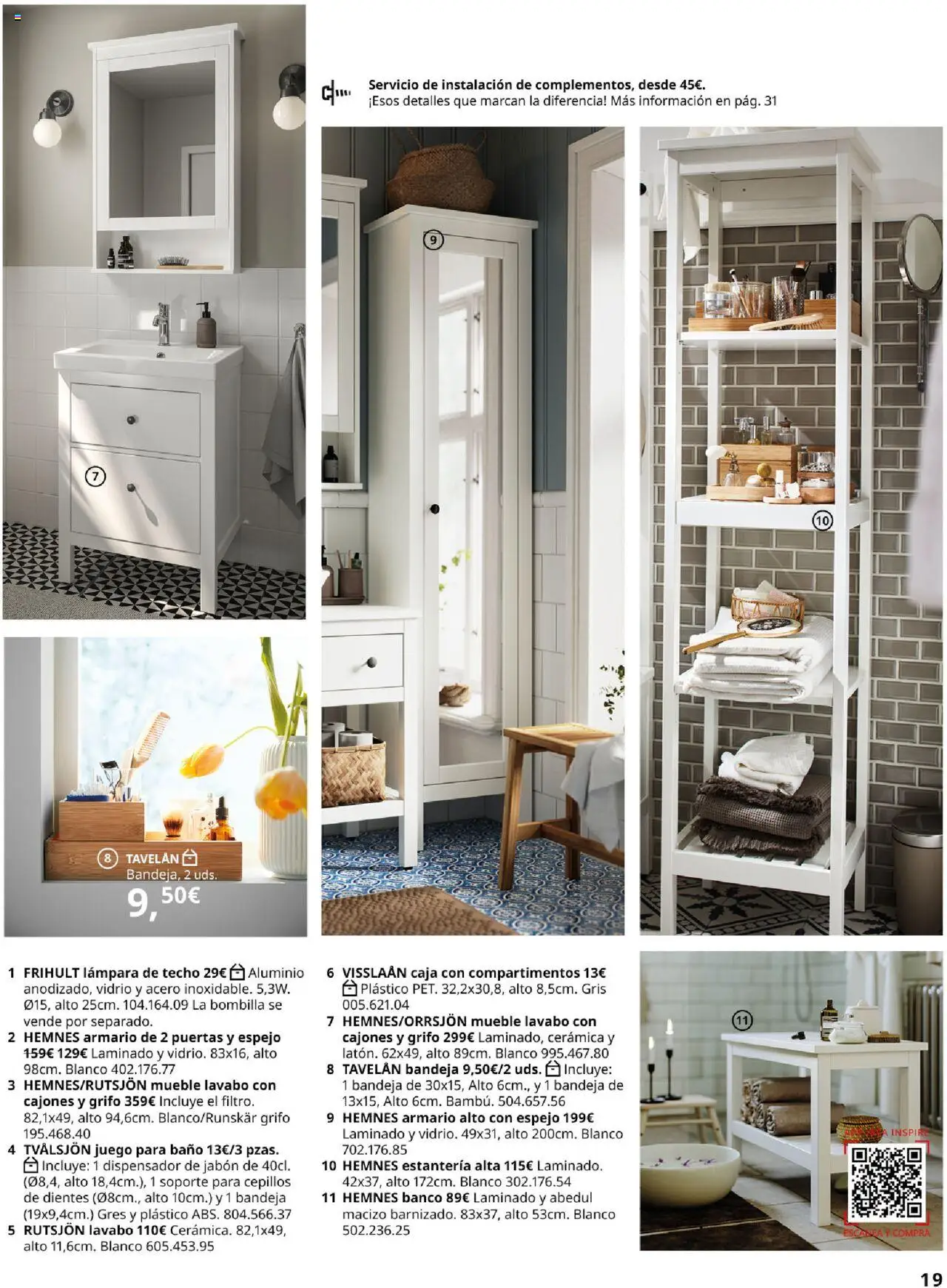 Catálogo IKEA Baños │ válido desde el 04.02.2025 | Página: 19 | Productos: Lámpara de techo, Bombilla, Espejo, Lámpara
