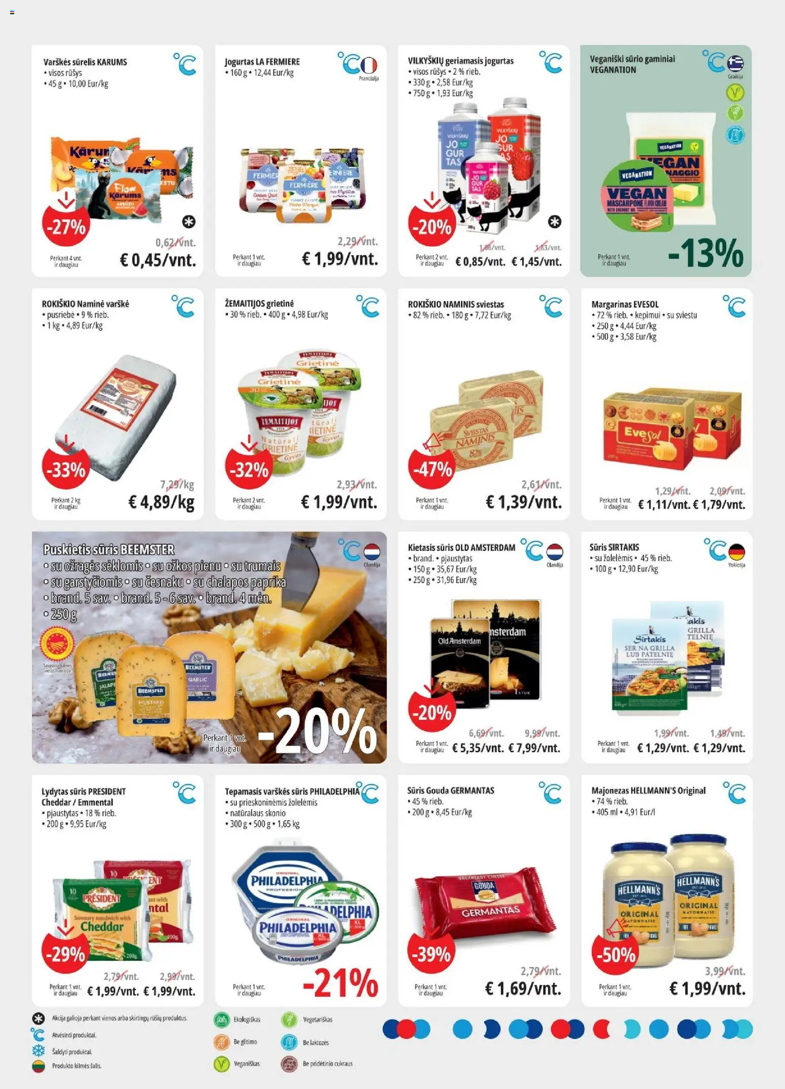 ePromo akcijos nuo 18.03.2026 | Puslapis: 2 | Prekių: Varškės sūris, Paprika, Sūrelis, Sviestas