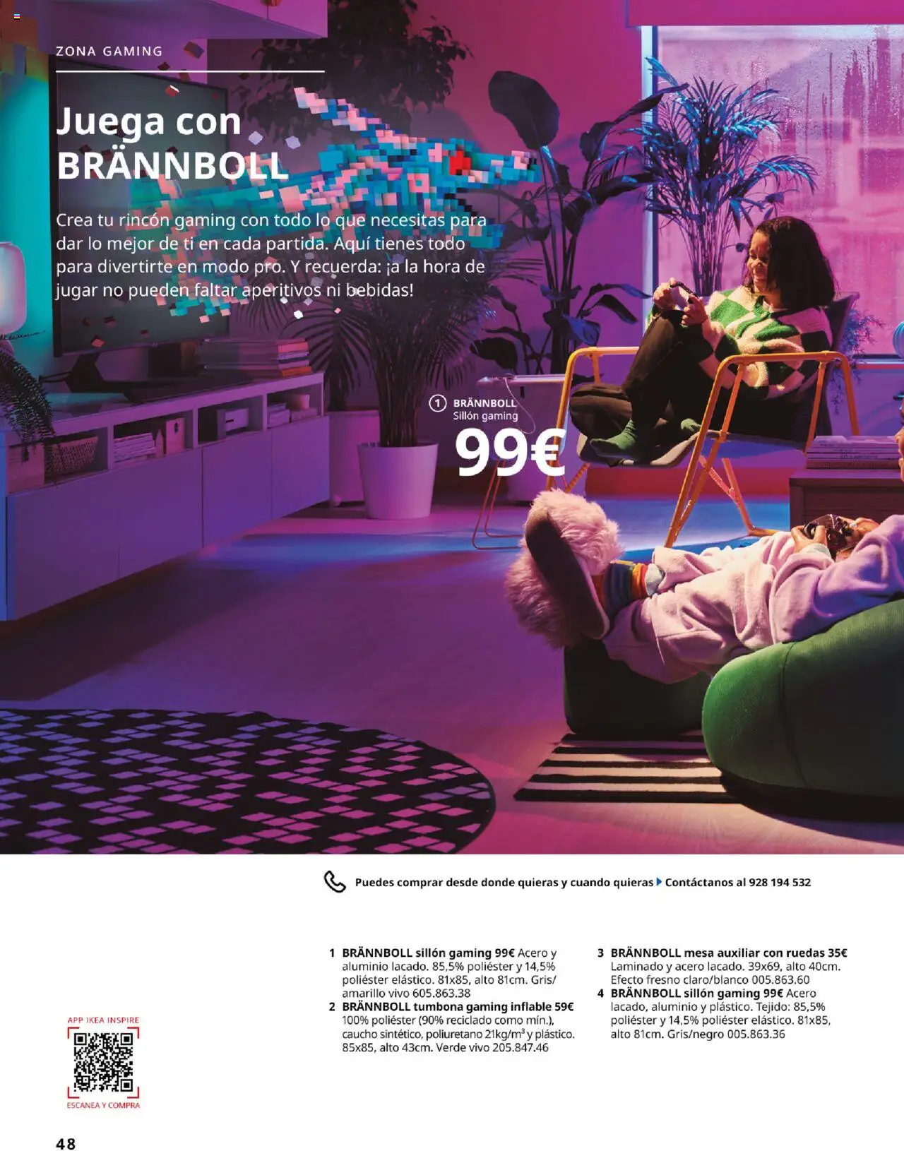 Catálogo IKEA Salones │ válido desde el 17.02.2025 | Página: 48 | Productos: Juega, Tumbona, Sillón, Mesa