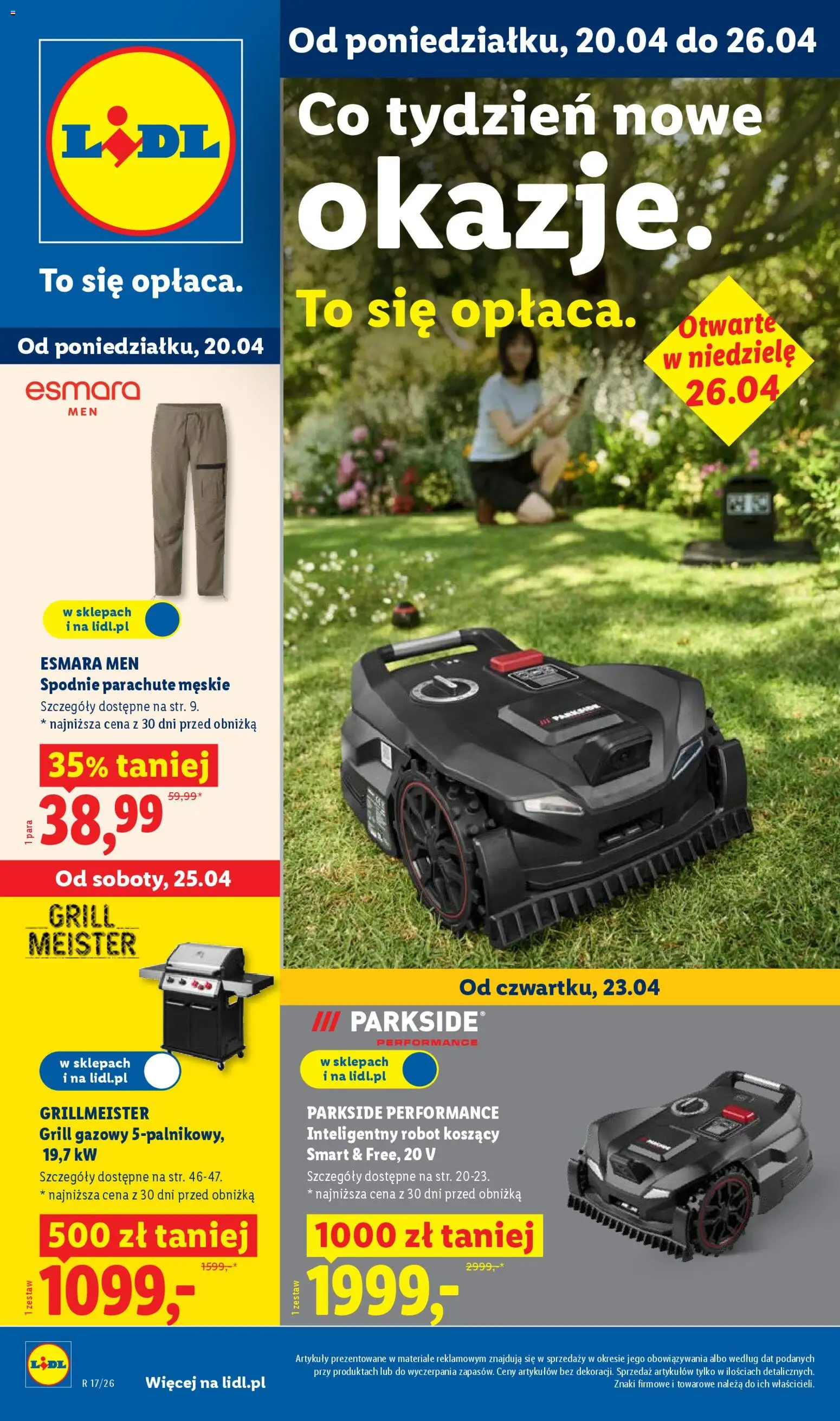 Lidl Polsko katalog od 20.04.2026 | Strana: 1 | Produkty: Parkside, Robot