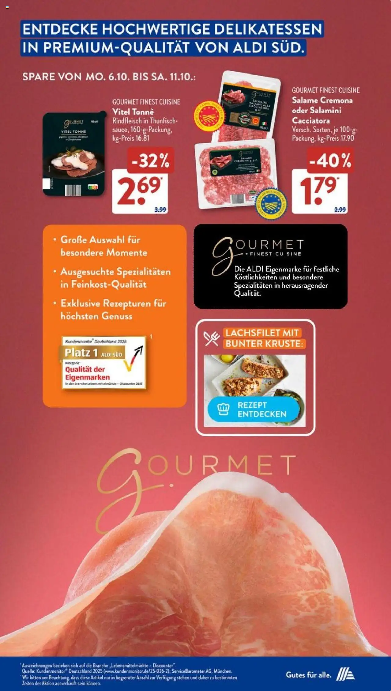 Aldi Süd Eigenmarken – gültig ab 06.10.2025 | Seite: 3 | Produkte: Thunfisch, Rindfleisch