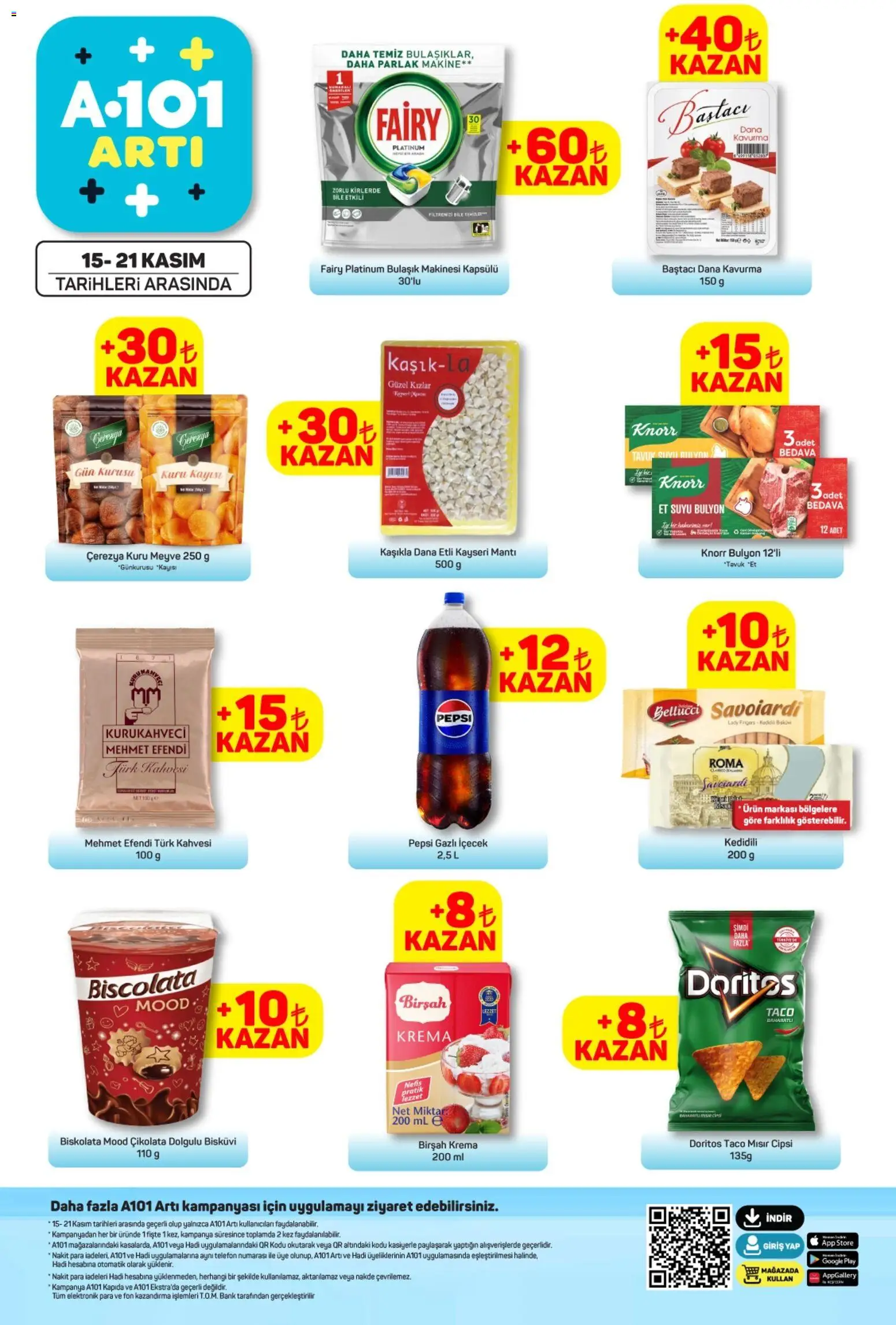 A101 Arti - 15.11.2025 tarihinden itibaren geçerlidir | Sayfa: 1 | Ürünler: Krema, Chaussures de ski, Meyve, Klementiinit