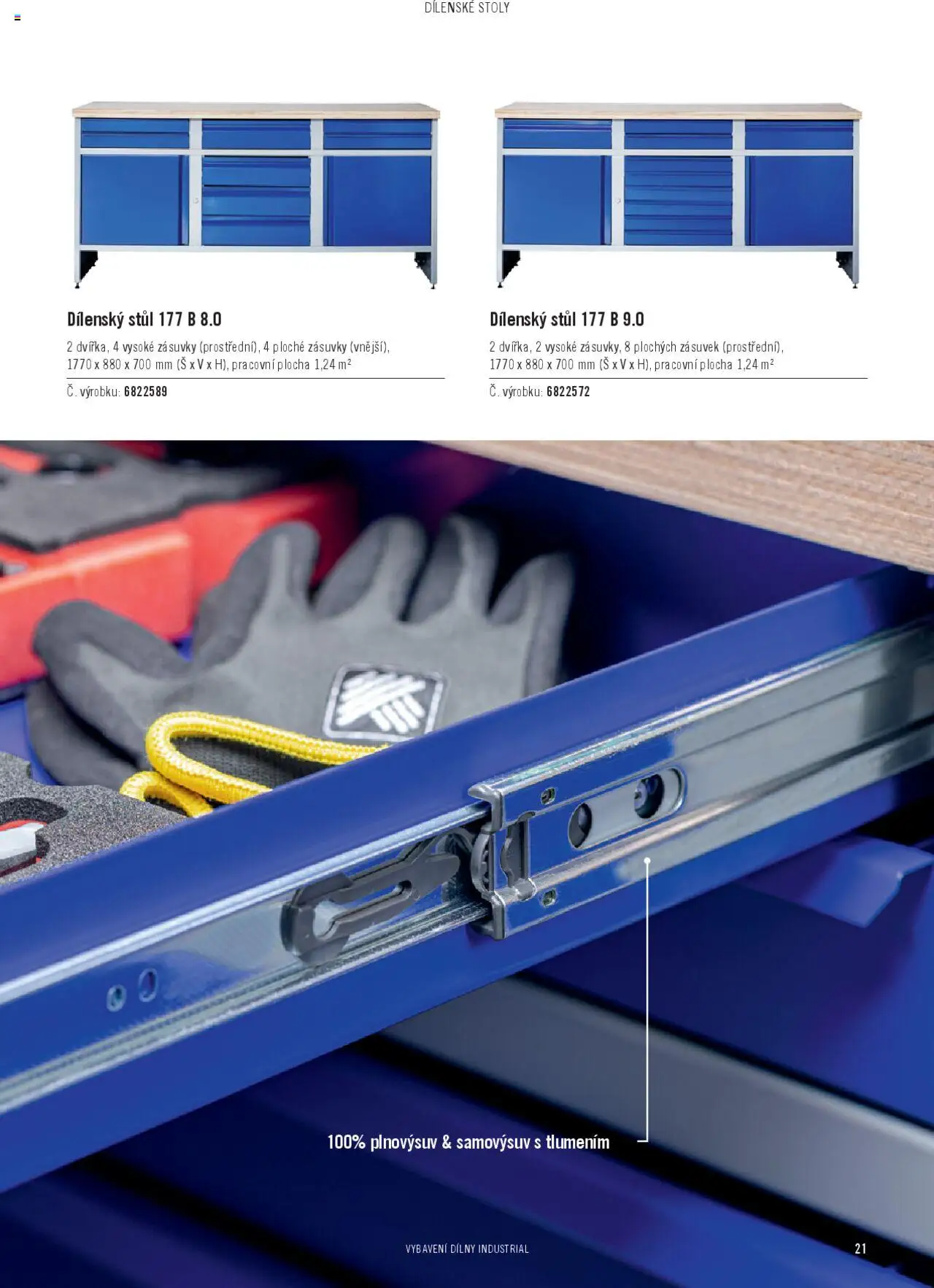 HORNBACH katalog - INDUSTRIAL - Systém vybavení dílny od 06.02.2025 | Strana: 21 | Produkty: Stůl