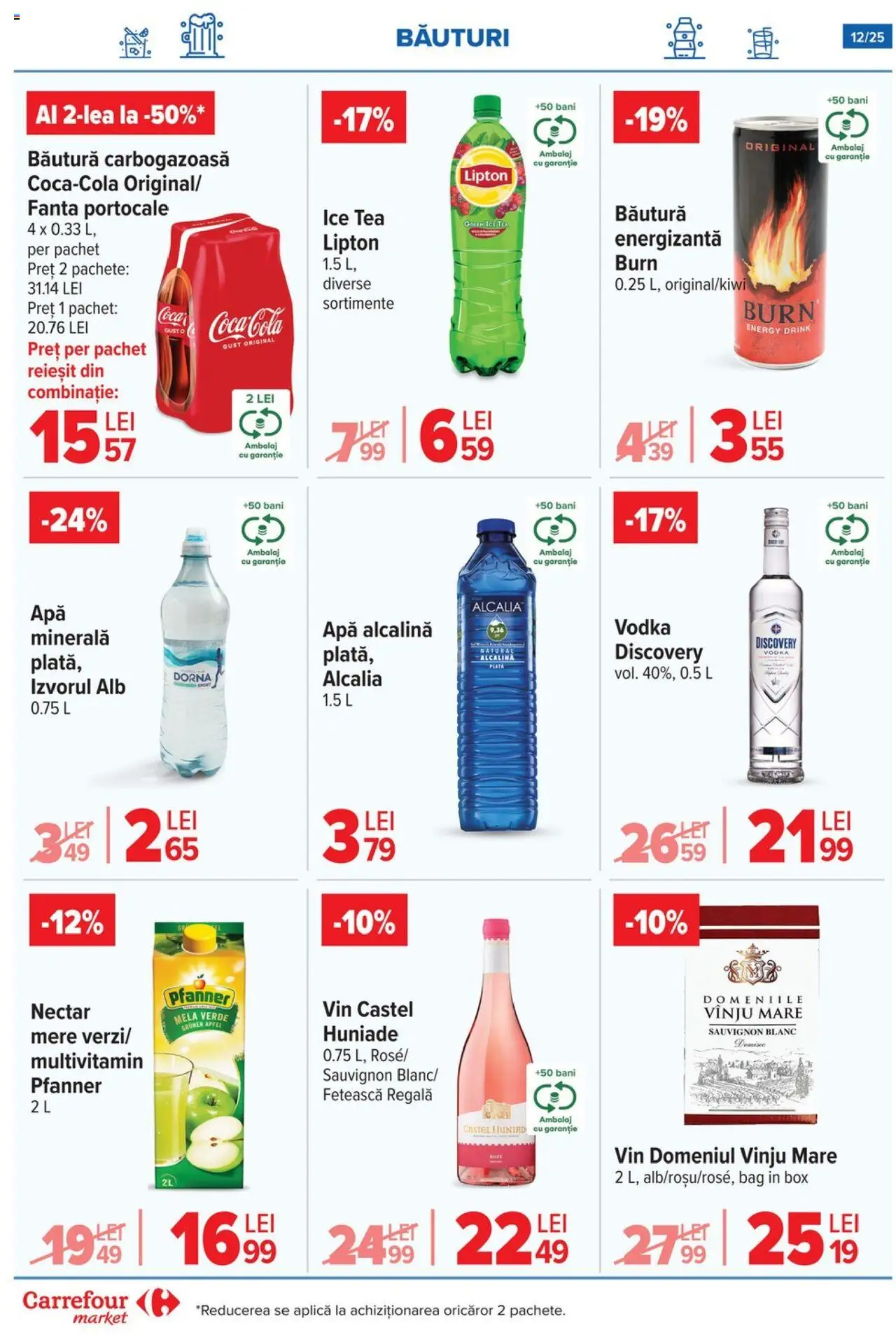 Carrefour catalog - Market – valabil de la 06.08.2025 | Pagină: 12 | Produse: Vin, Portocale, Ice tea, Vodka