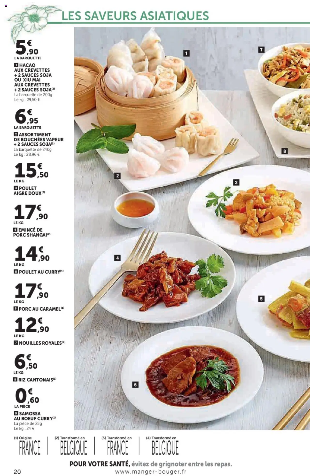  | Page: 20 | Produits: Crevettes, Porc, Riz, Nouilles