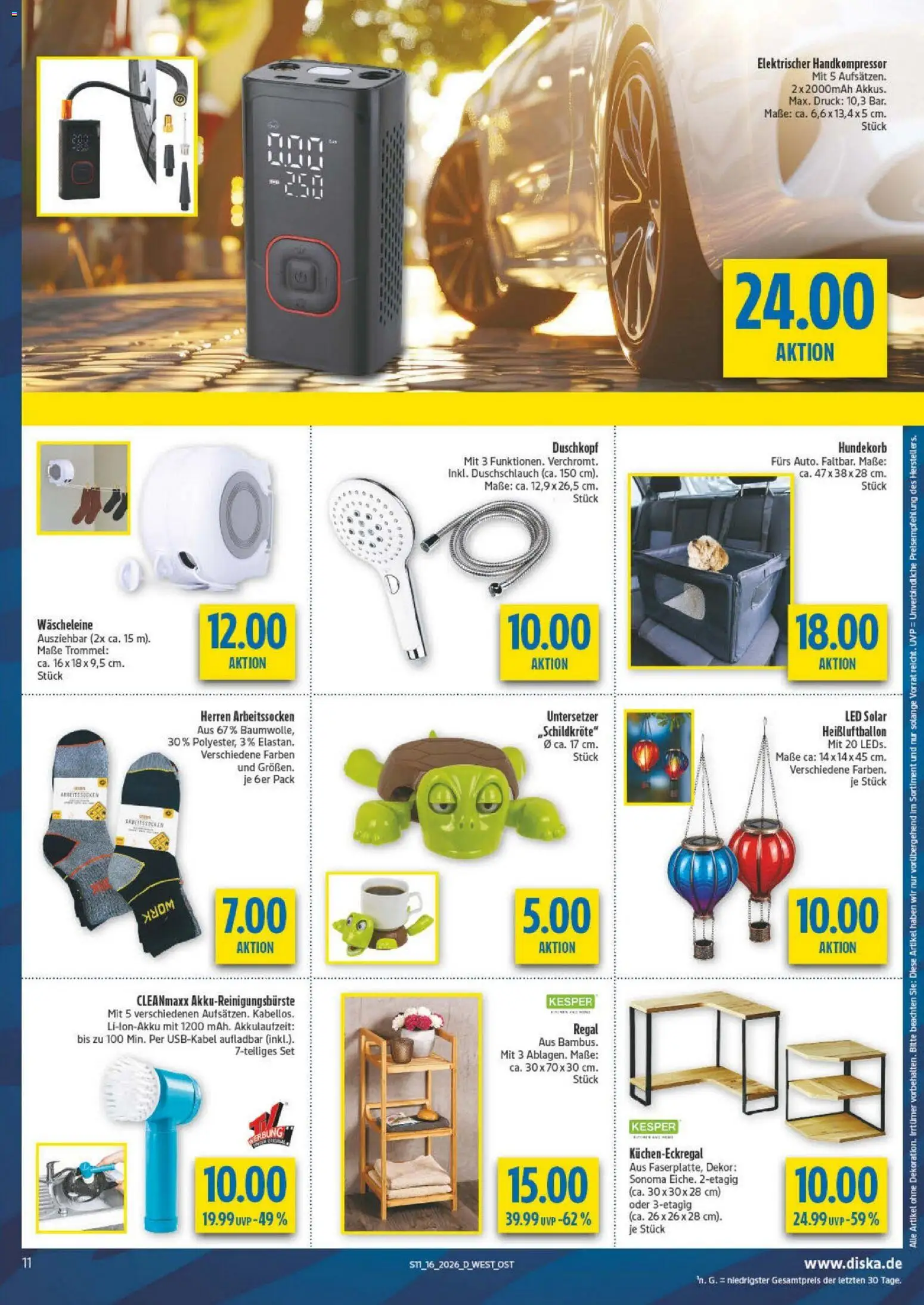 Diska Prospekt 	 – gültig ab 13.04.2026 | Seite: 11 | Produkte: Duschkopf