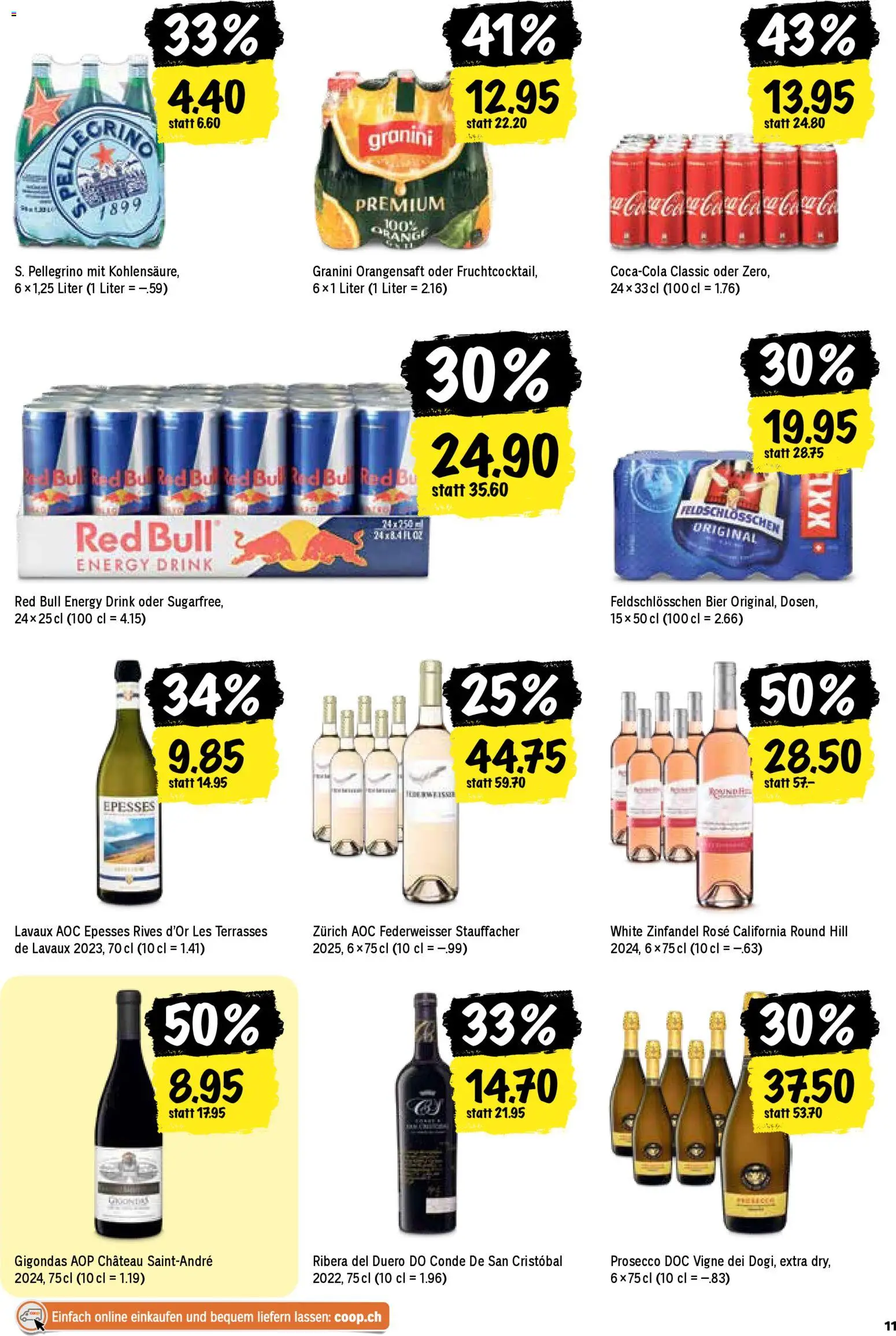 Coop Aktionen – gültig ab 12.02.2026 | Seite: 11 | Produkte: Red bull, Orangensaft, Bier