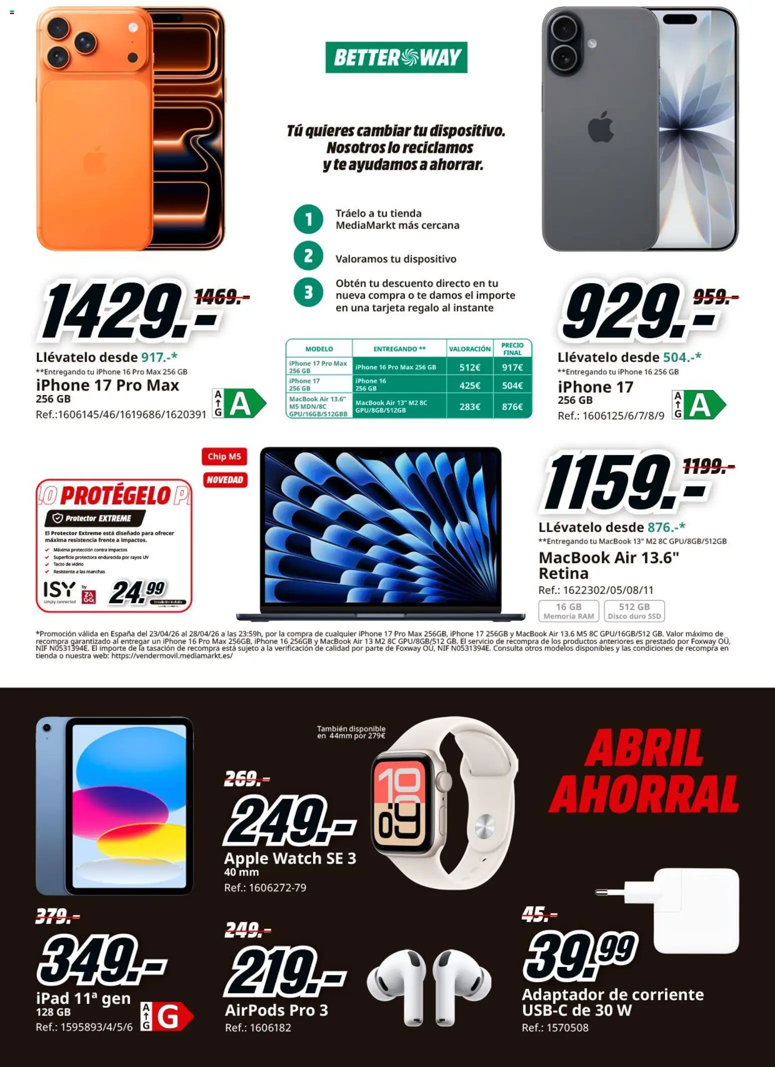 Media Markt folleto │ válido desde el 23.04.2026 | Página: 29 | Productos: Té, Airpods, Apple, Disco