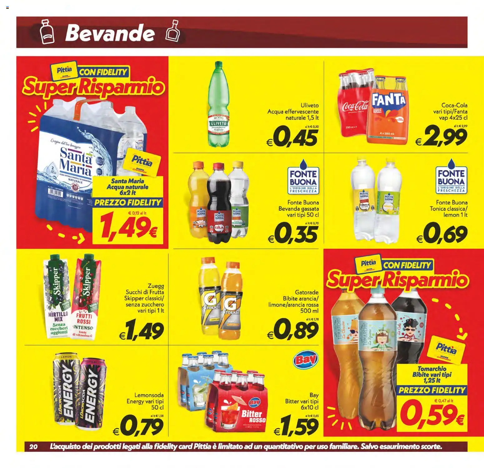 Volantino SuperConveniente del 06.03.2026 | Pagina: 20 | Prodotti: Acqua, Zucchero, The, Acqua naturale