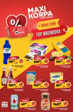Maxi katalog - pregled Maxi kataloga - važi od 05.02.2026 | Strana: 2 | Proizvode: Margarin, Sir, Kafa, Pivo