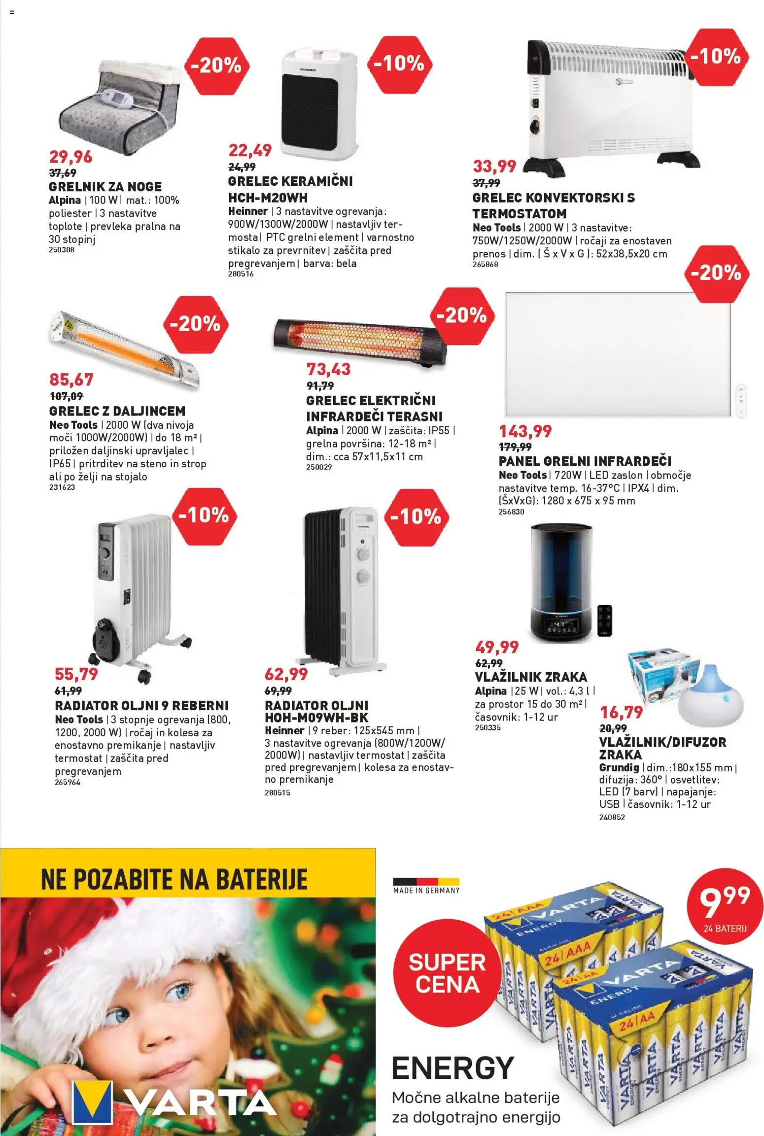 Novi Inpos katalog ponudbe – veljaven od 13.11.2025 | Stran: 17 | Izdelki: Baterije, Barva, Grelec, Časovnik