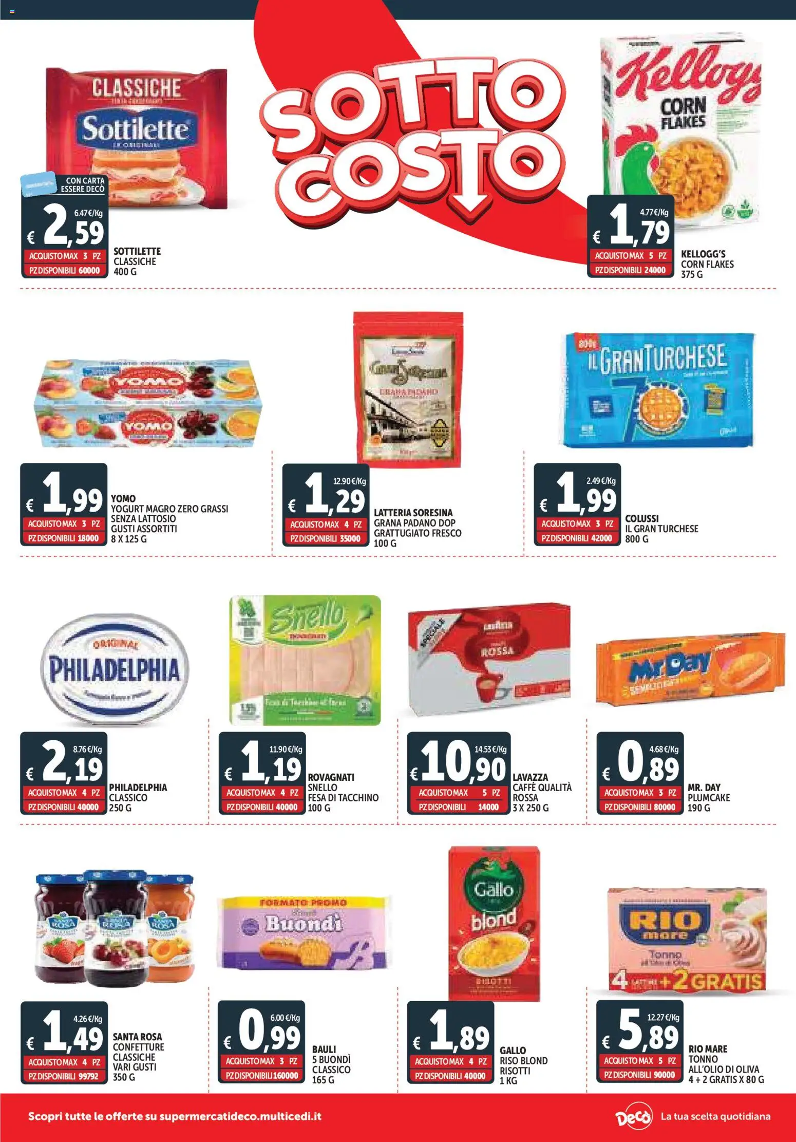 Volantino Decò del 07.11.2025 | Pagina: 2 | Prodotti: Caffè, Tonno, Plumcake, Lavazza