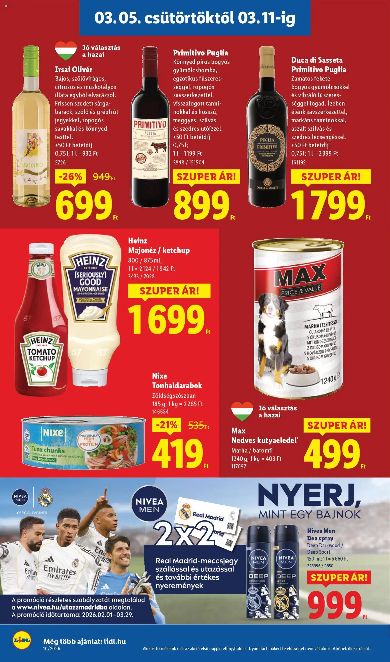 Lidl akciós ujság - amely érvényes a következő dátumtól: 05.03.2026 | Oldal: 12 | Termékek: Szőlő, Protein, Ketchup, Majonéz