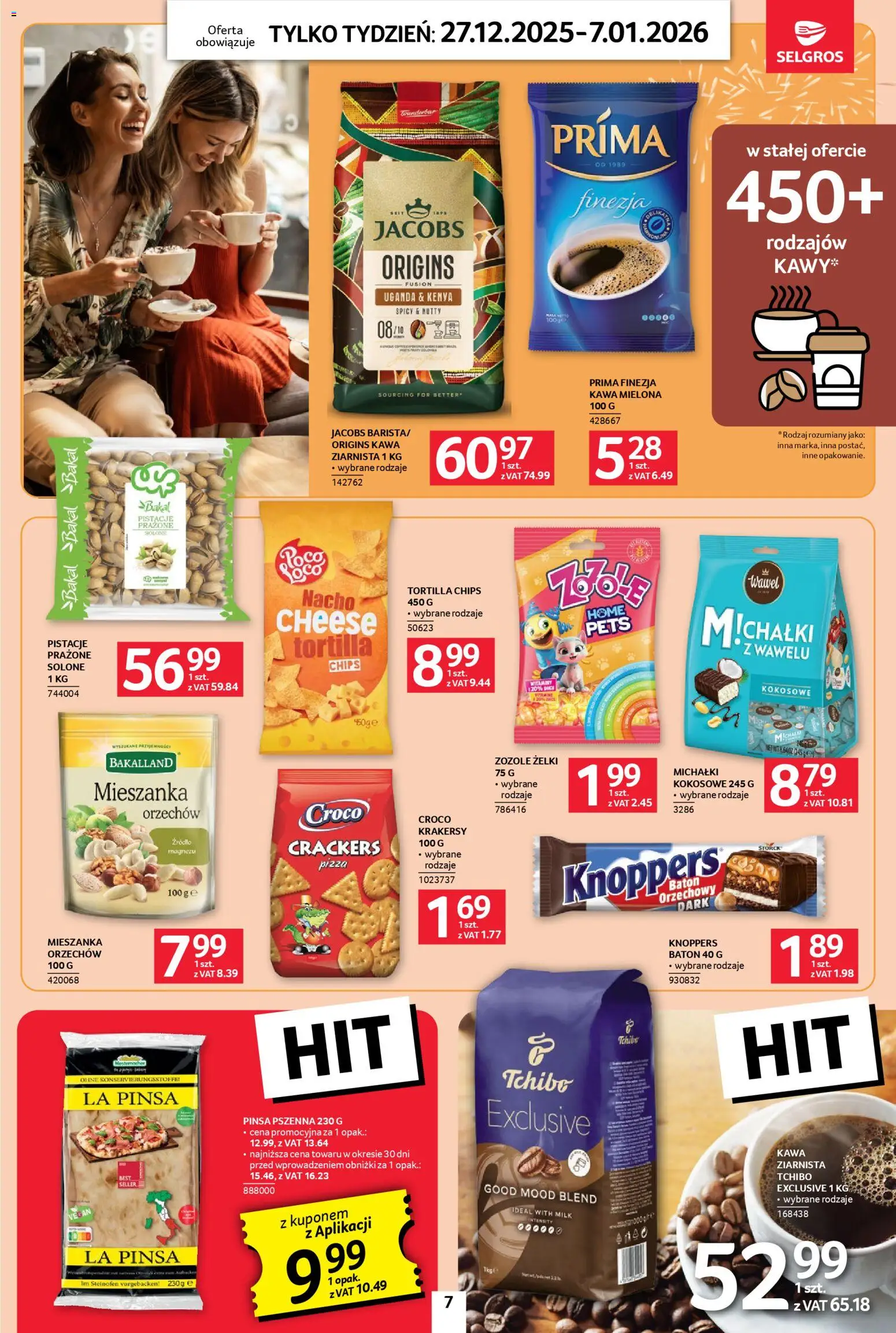 Selgros cash&carry Gazetka - Jeszcze więcej super promocji od 27.12.2025 | Strona: 7 | Produkty: Knoppers, Baton, Żelki, Kawa