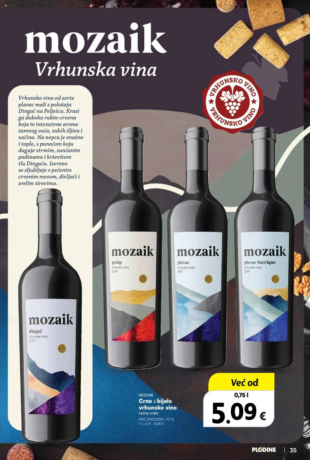 Plodine katalog | vrijedi od 01.10.2025 | Stranica: 35 | Proizvodi: Vino, Šljiva