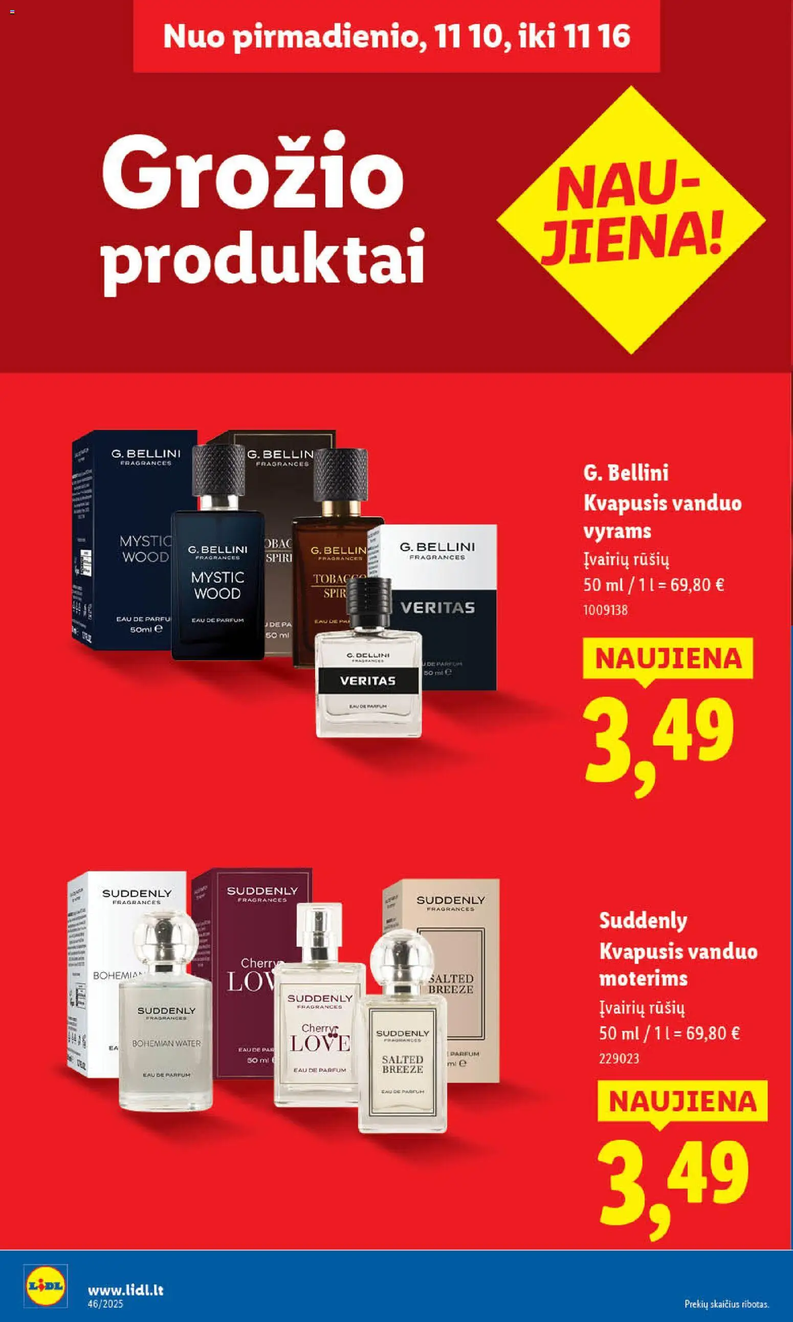 LIDL akcijos nuo 13.11.2025 | Puslapis: 44 | Prekių: Kvapusis vanduo