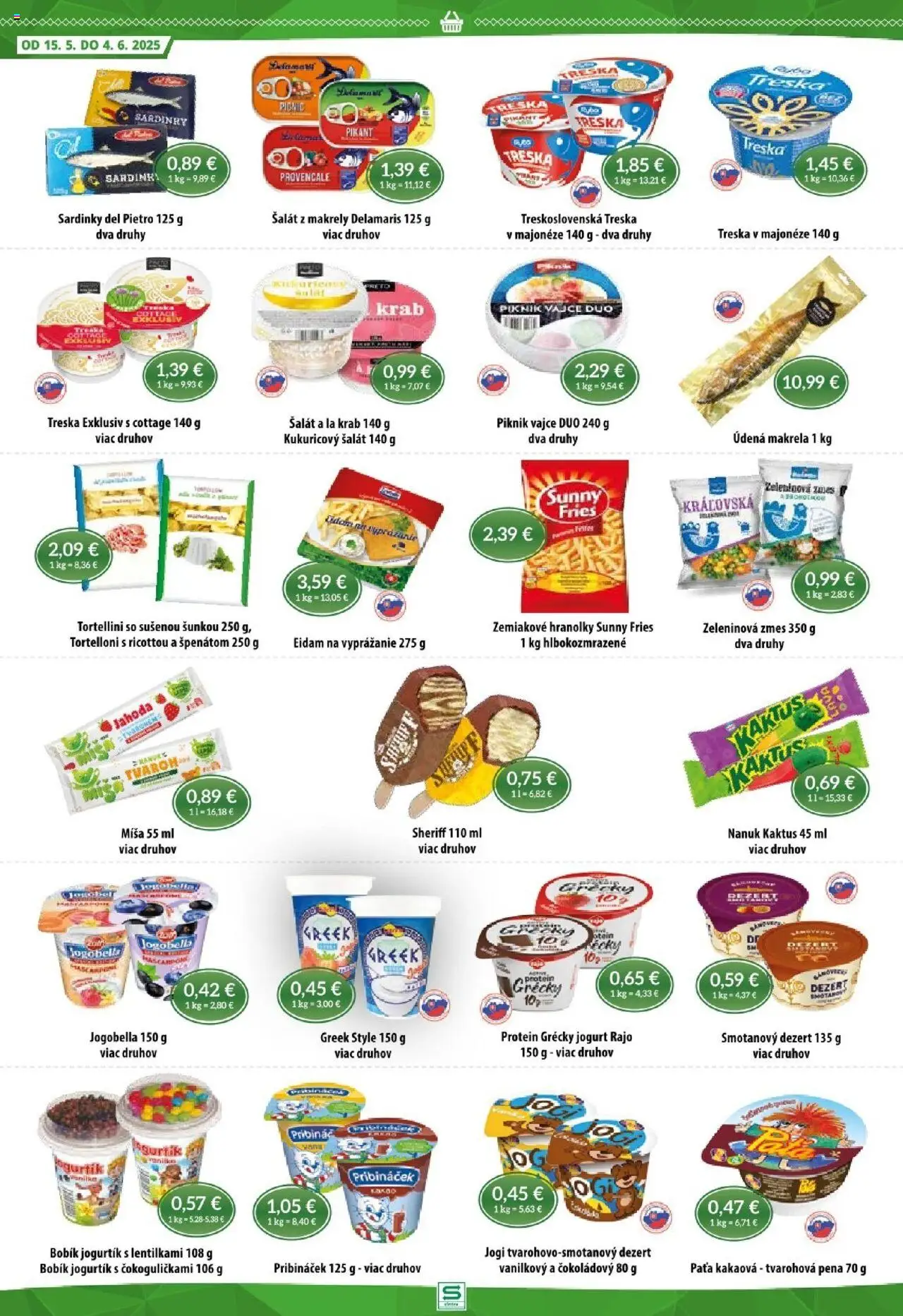 Sintra leták │ platný od 15.05.2025 | Strana: 4 | Produkty: Jogurt, Eidam, Protein, Mascarpone