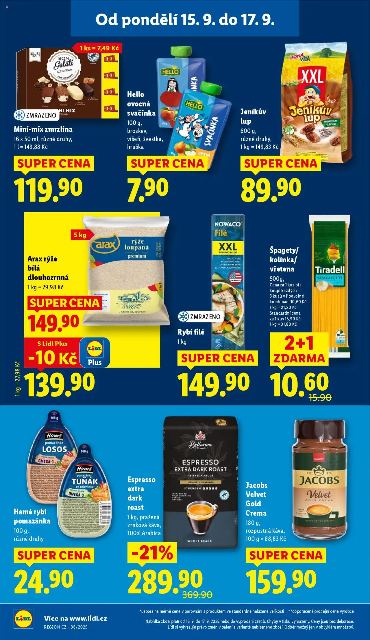 Lidl leták od 15.09.2025 | Strana: 26 | Produkty: Káva, Bon Gelati, Losos, Jacobs