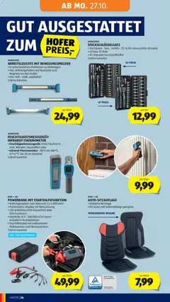 Hofer AT Akciós újság - amely érvényes a következő dátumtól: 24.10.2025 | Oldal: 30 | Termékek: Powerbank, USB