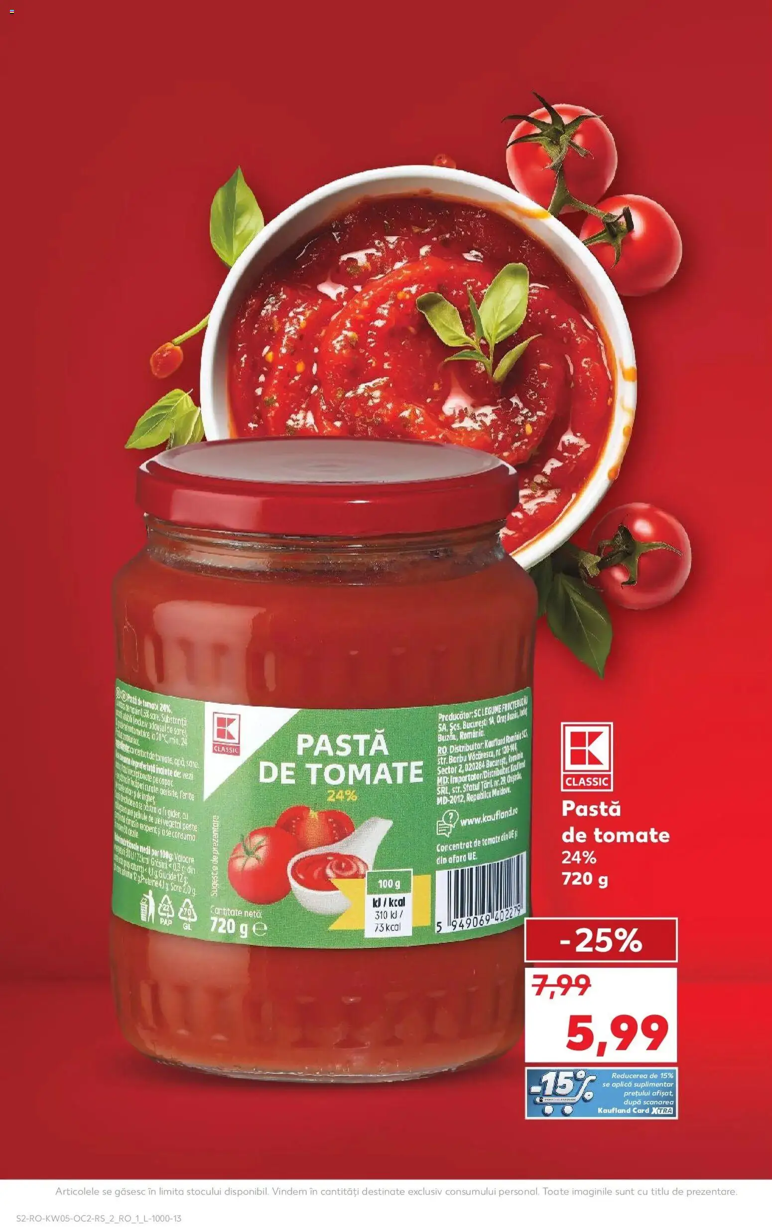 Noul catalog Kaufland – valabil de la 28.01.2026 | Pagină: 2 | Produse: Șal, Pastă de tomate, Rom, Pește