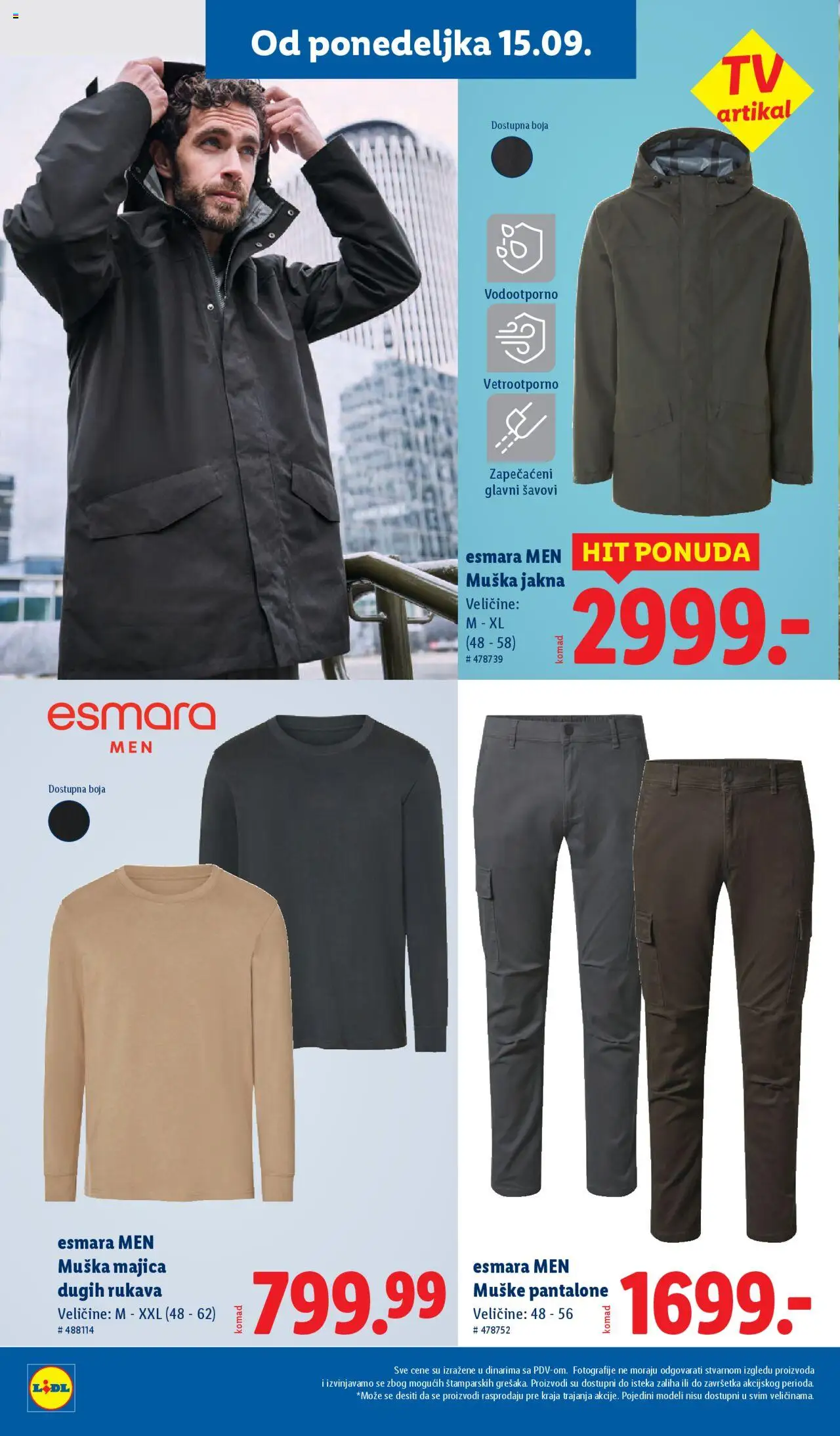 Lidl katalog - važi od 11.09.2025 | Strana: 40 | Proizvode: Jakna, Pantalone