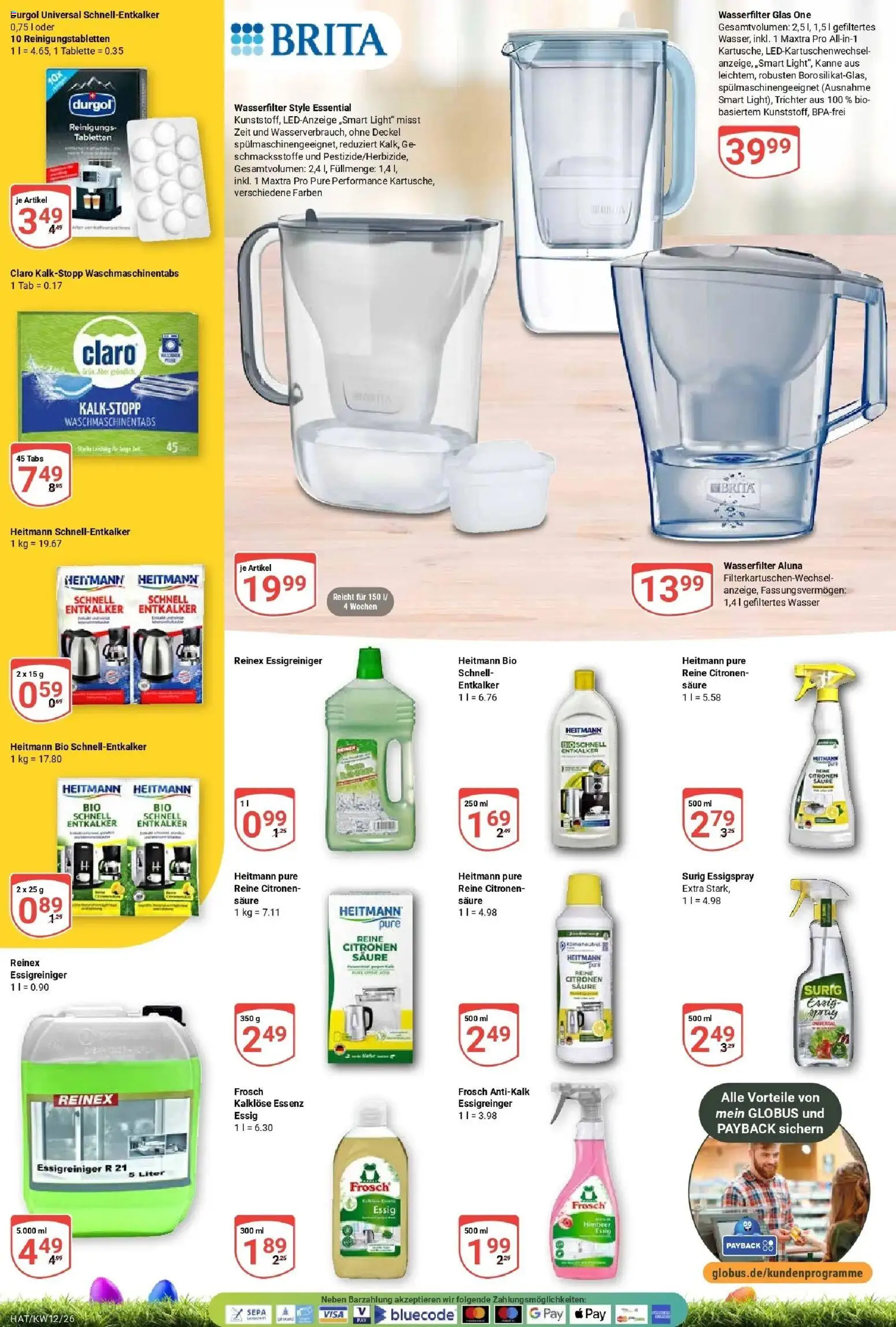 Globus prospekt Hattersheim	 – gültig ab 15.03.2026 | Seite: 22 | Produkte: Essig, Wasser