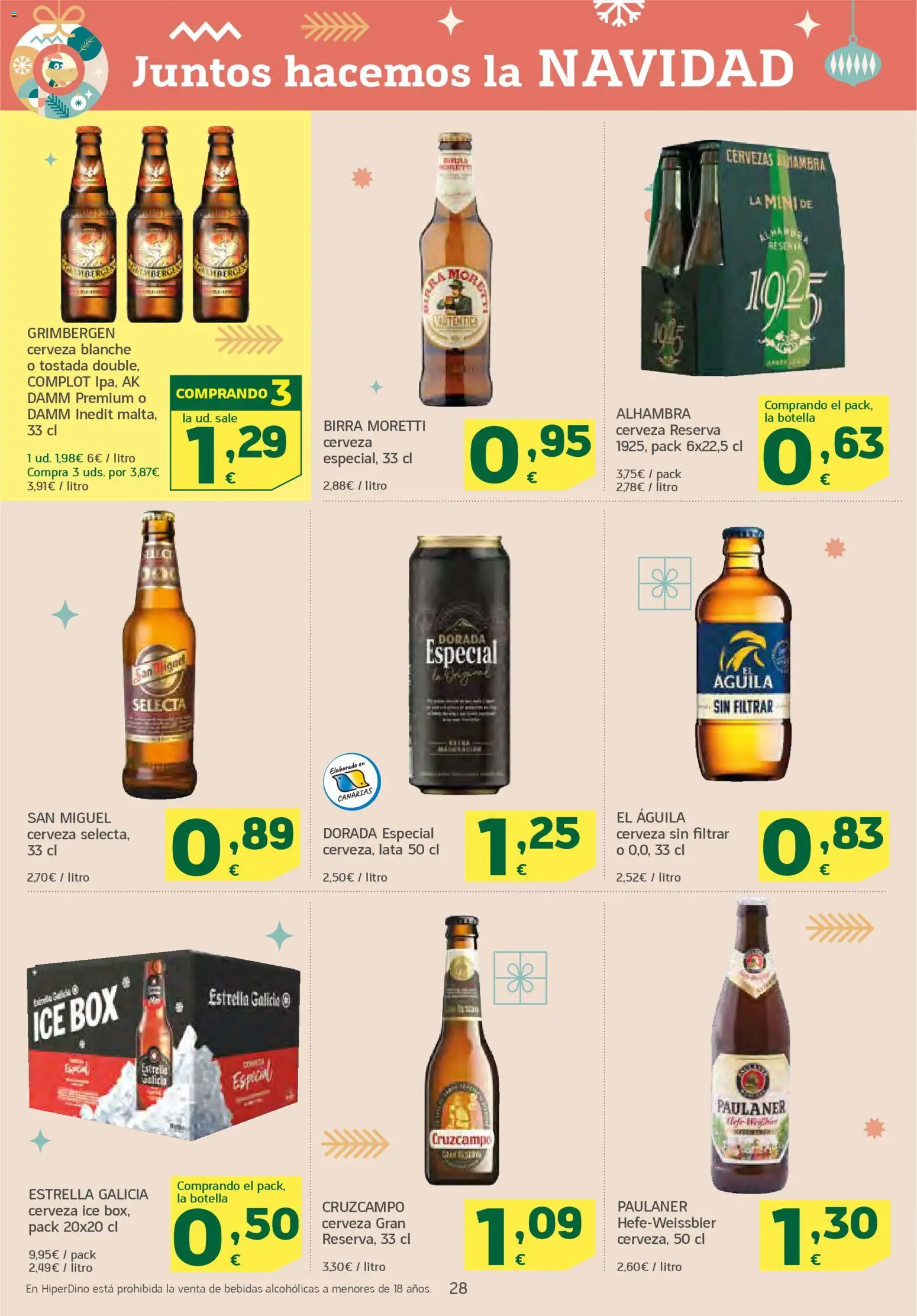 HiperDino folleto │ válido desde el 18.12.2025 | Página: 28 | Productos: Cerveza