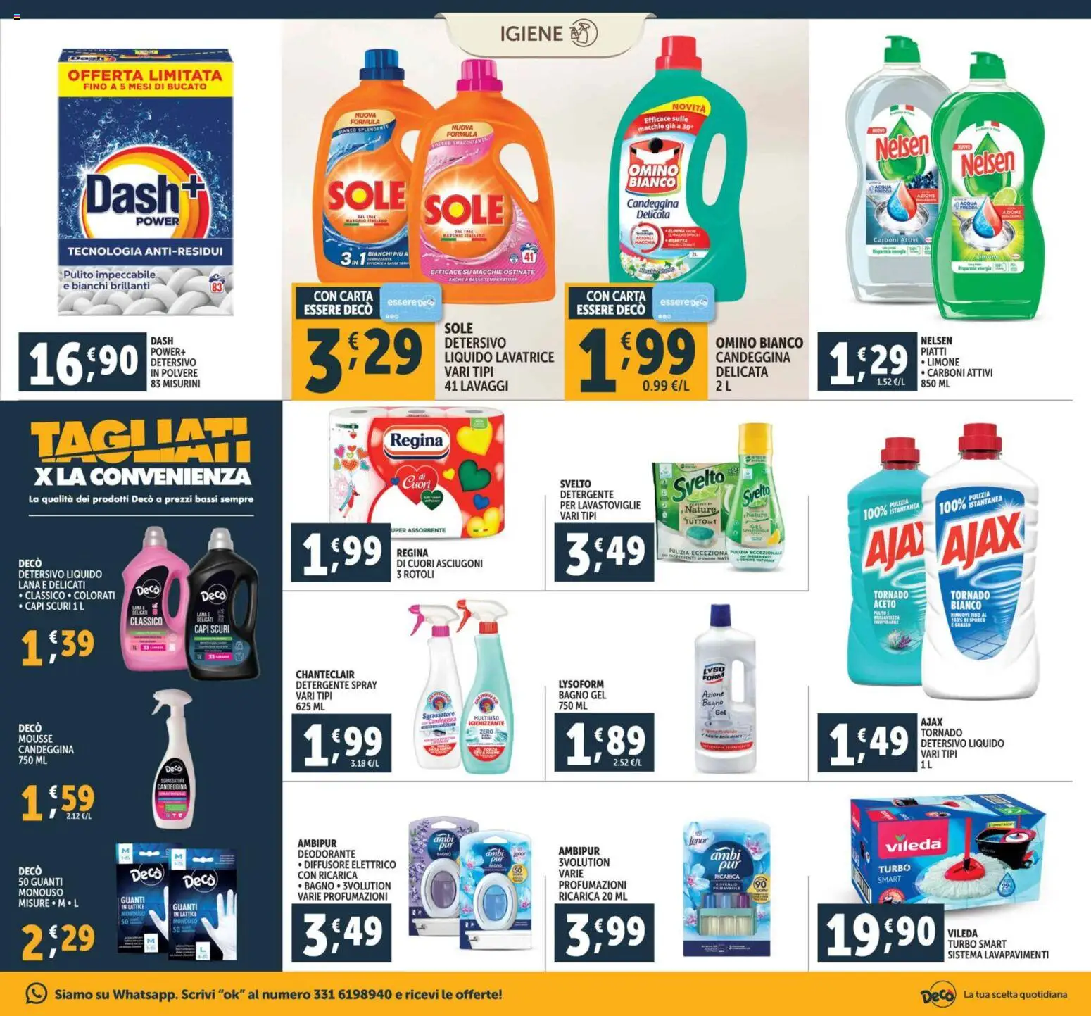 Volantino Decò del 28.10.2025 | Pagina: 19 | Prodotti: Deodorante, Detersivo in polvere, Limone, Bagno