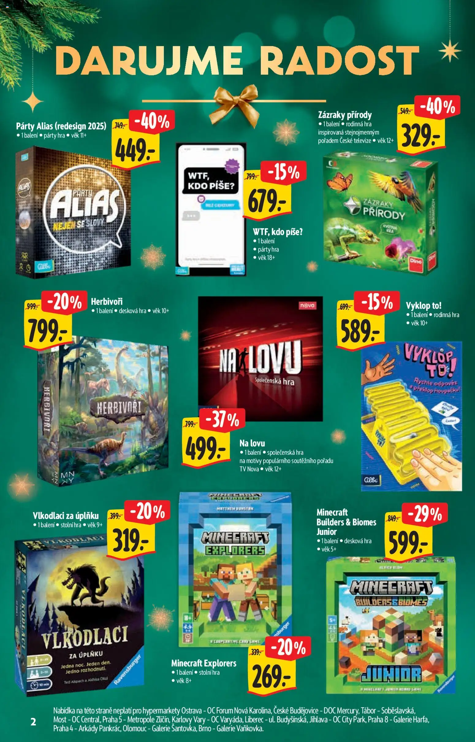 Albert katalog - Hypermarket - Dárky od 03.12.2025 | Strana: 2 | Produkty: Mošt, Tv, Hra, Televize