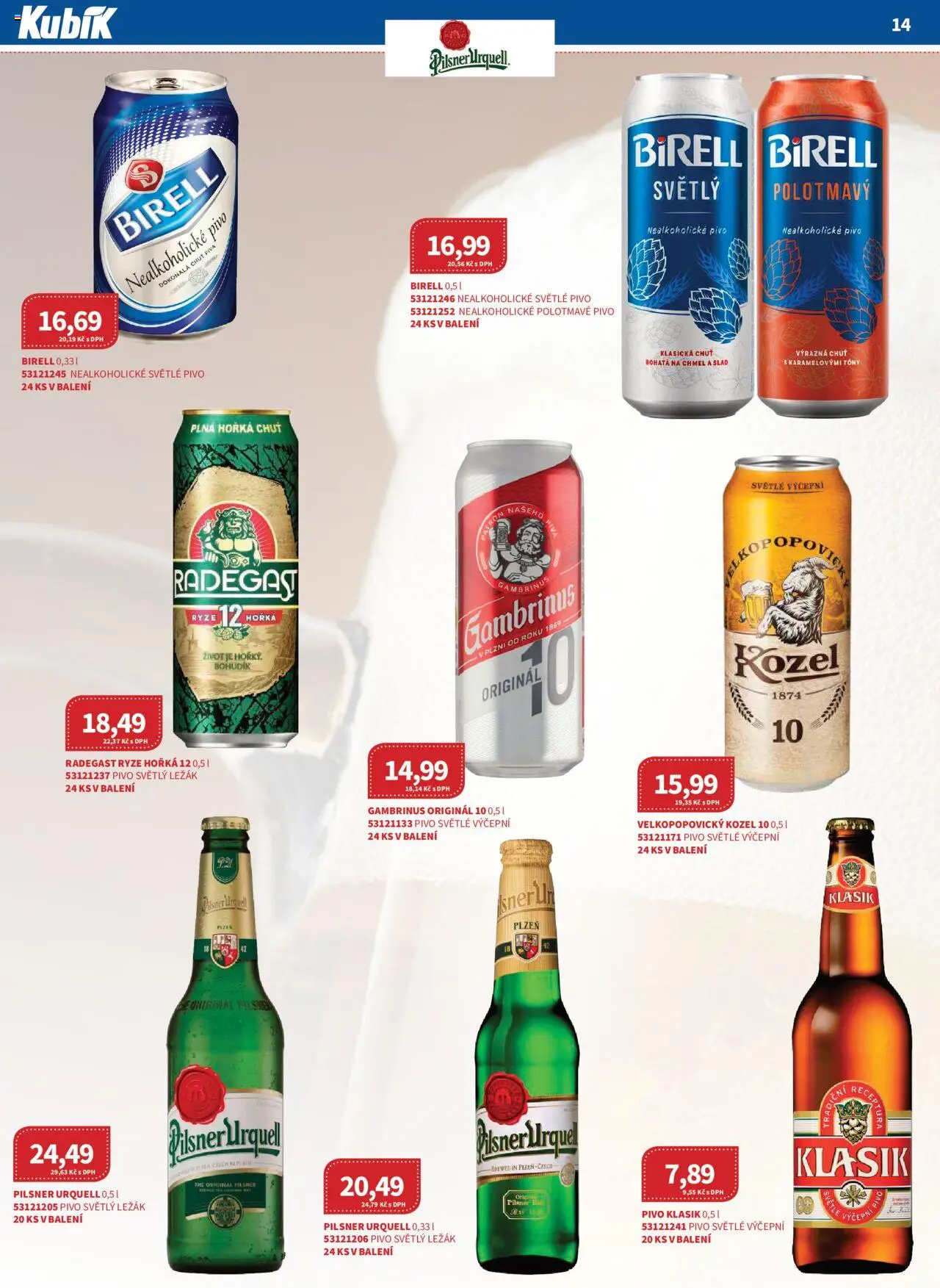 Kubík leták - Velkoobchod 06/2025 od 01.06.2025 | Strana: 14 | Produkty: Rýže, Kozel 10, Nealkoholické pivo, Velkopopovický Kozel 10