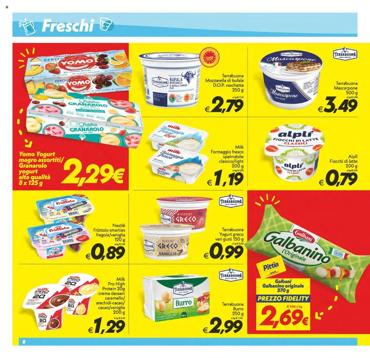 Volantino SuperConveniente del 12.09.2025 | Pagina: 8 | Prodotti: Fragole, Fiocchi di latte, Formaggio, Limone