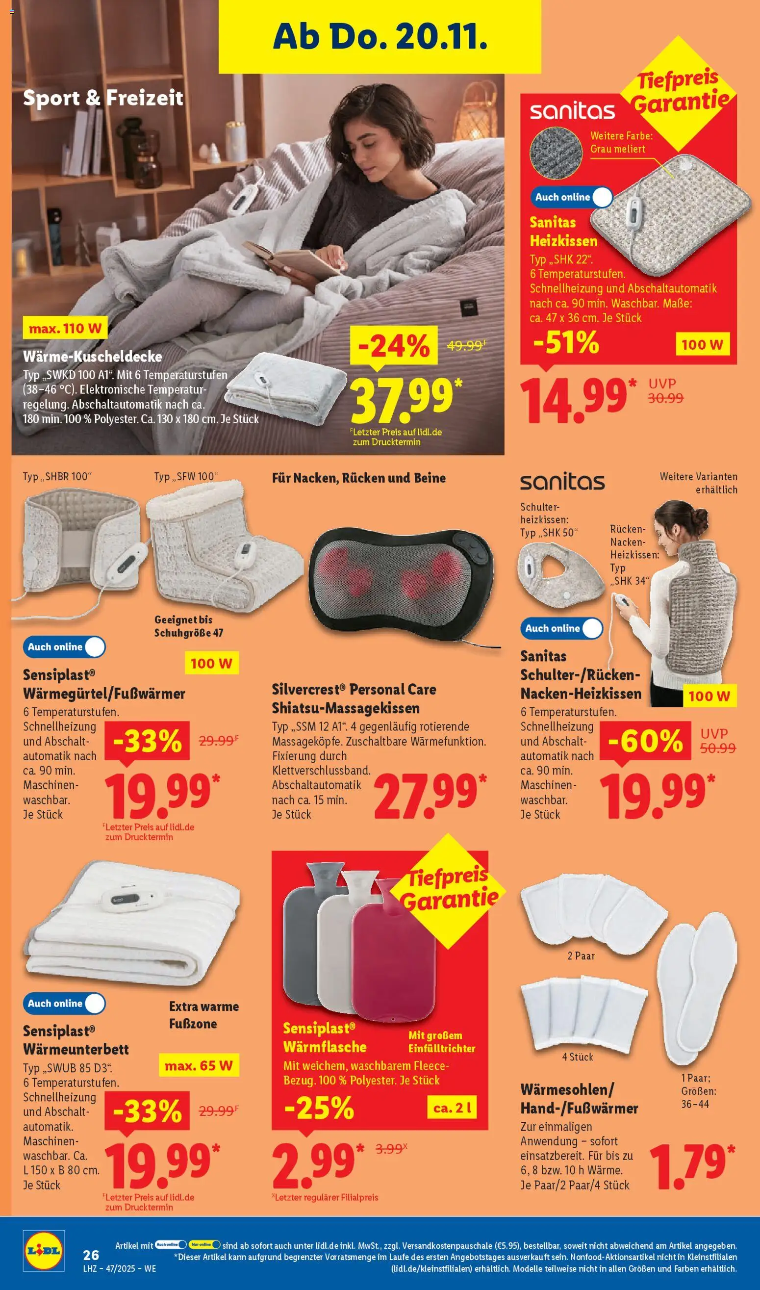 Lidl Prospekt Aarbergen – gültig ab 17.11.2025 | Seite: 40 | Produkte: Heizkissen