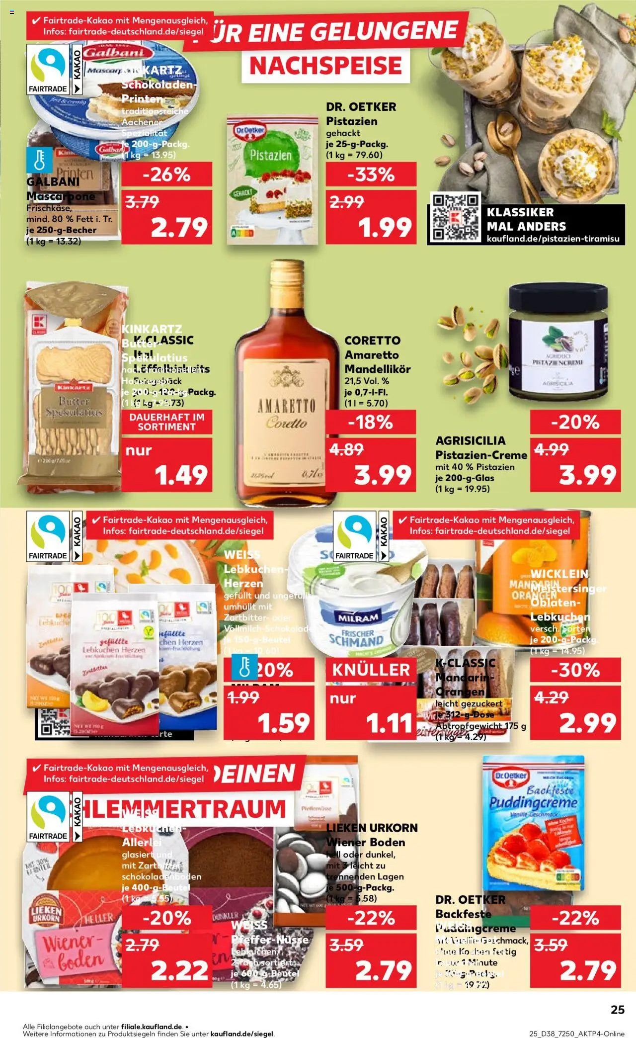 Kaufland prospekt Hannover	 – gültig ab 21.09.2025 | Seite: 25 | Produkte: Mascarpone, Orangen, Pudding, Milram