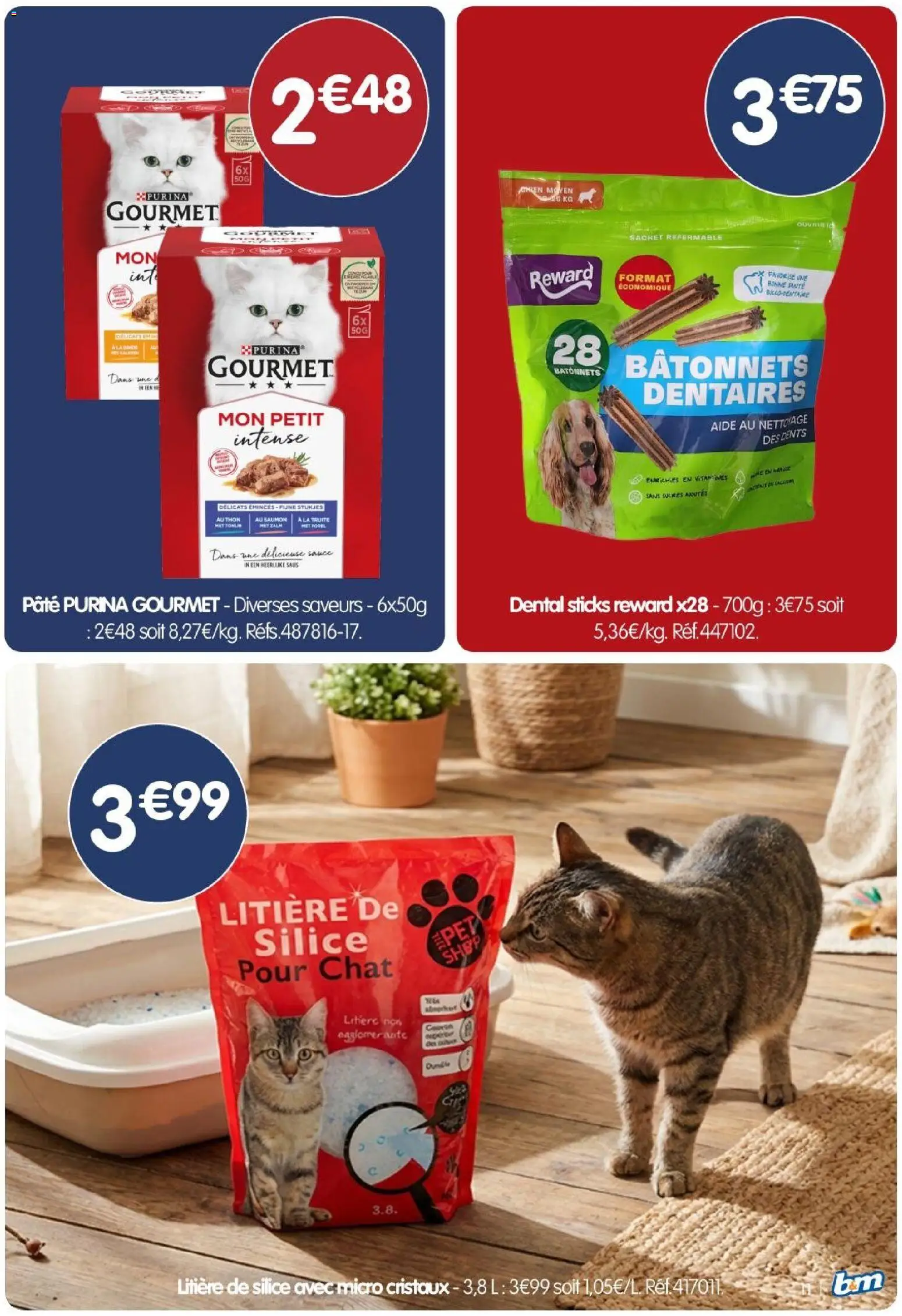 {H1} | Page: 11 | Produits: Litière, Thon, Saumon