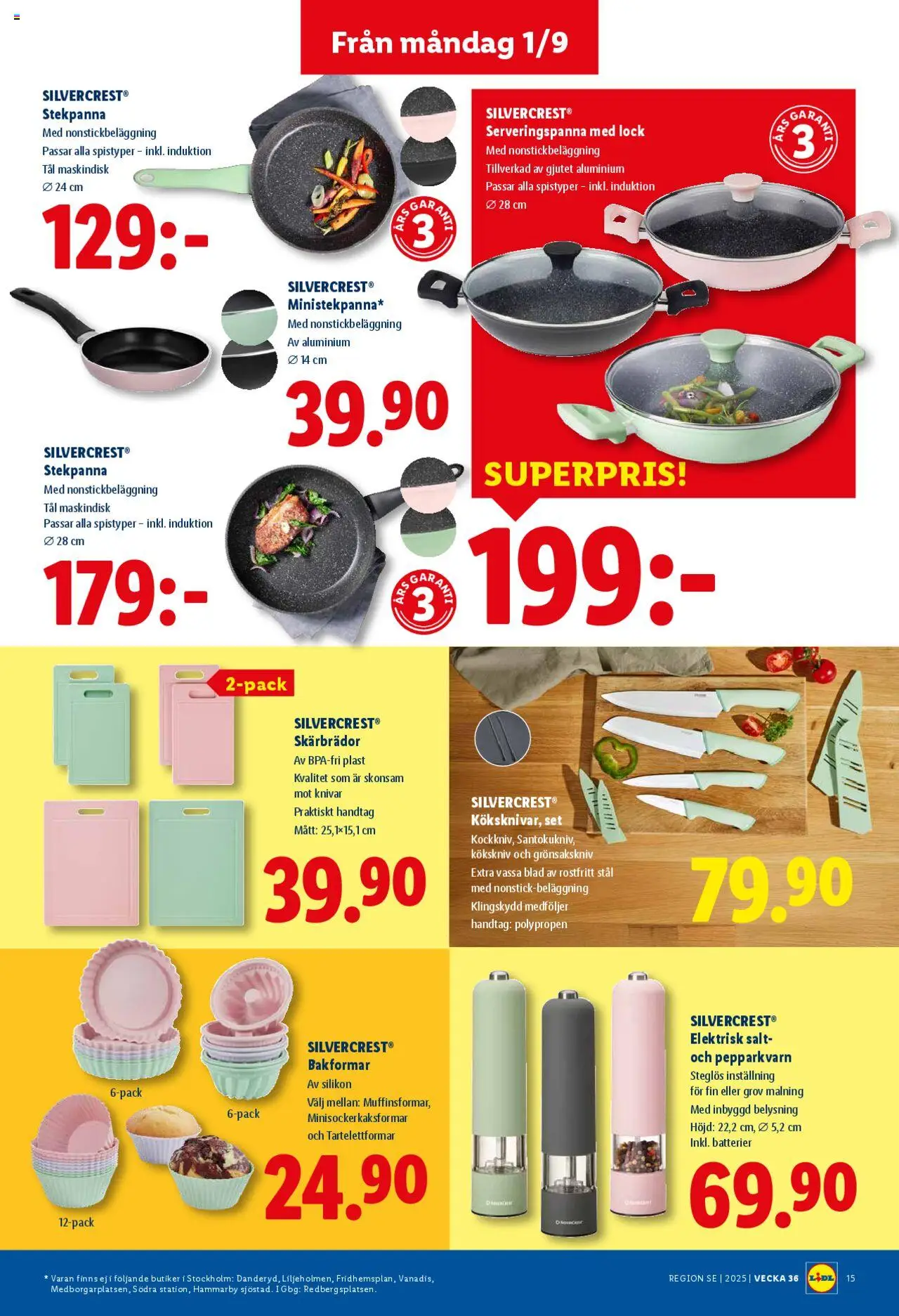 Lidl reklamblad aktuell från 01.09.2025 | Sida: 17 | Produkter: Batterier, Salt, Set, Stekpanna
