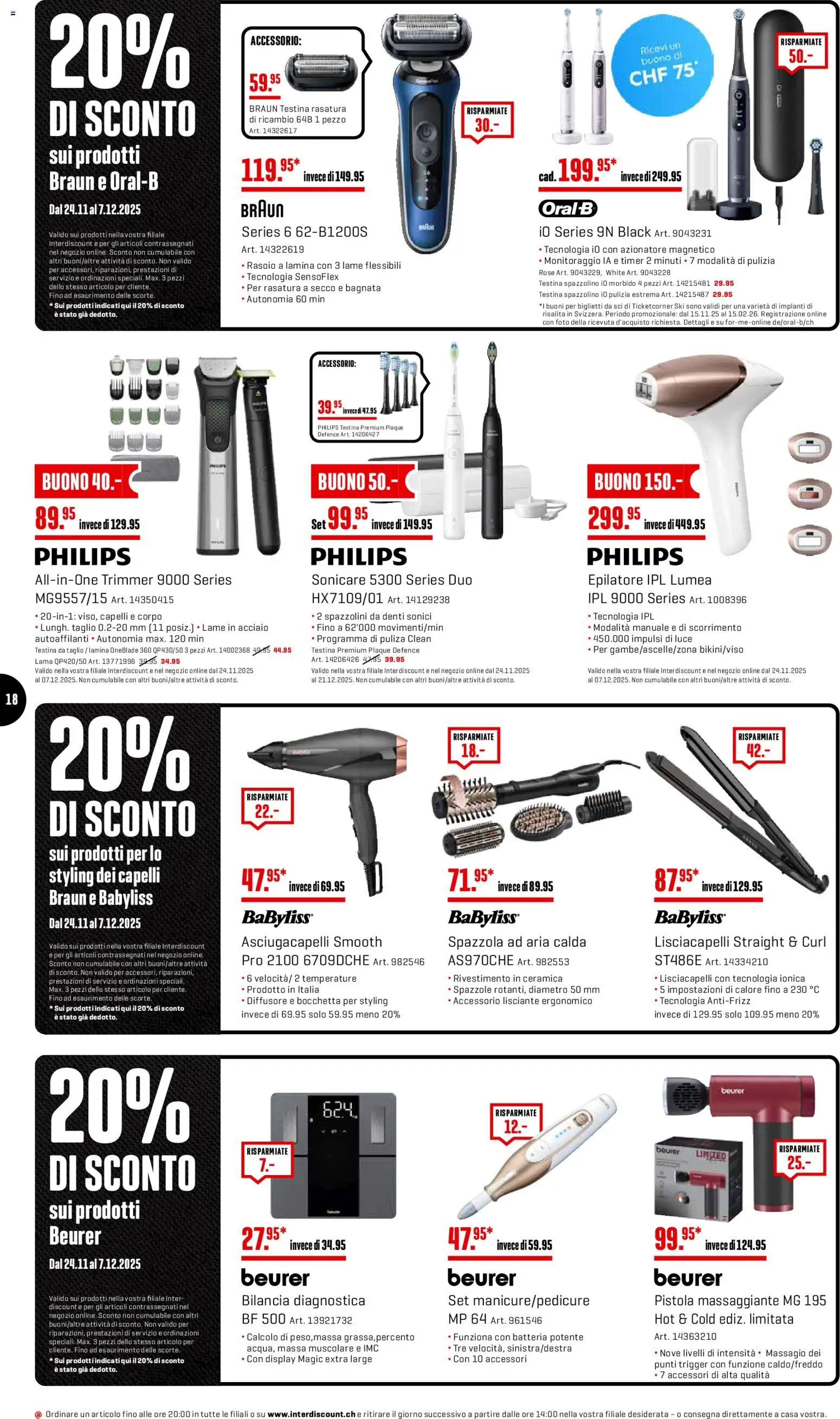 Interdiscount Black Friday IT – gültig ab 24.11.2025 | Seite: 18 | Produkte: Ski, Philips