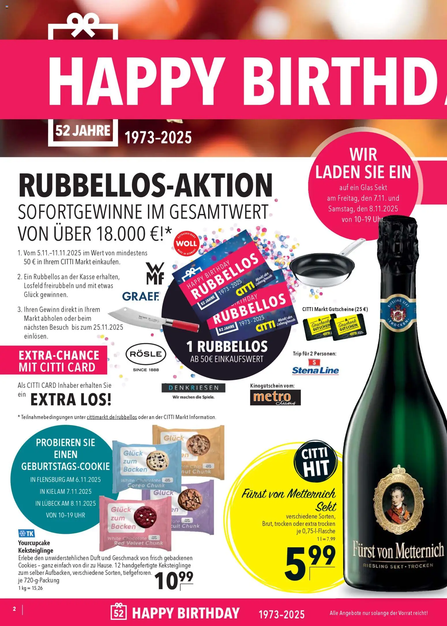 CITTI Markt Prospekt 	 – gültig ab 05.11.2025 | Seite: 2 | Produkte: Furst von metternich, Sekt, Duft, Uhr